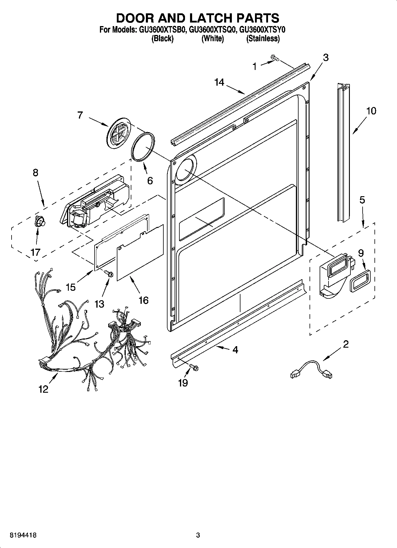 03 - DOOR AND LATCH PARTS