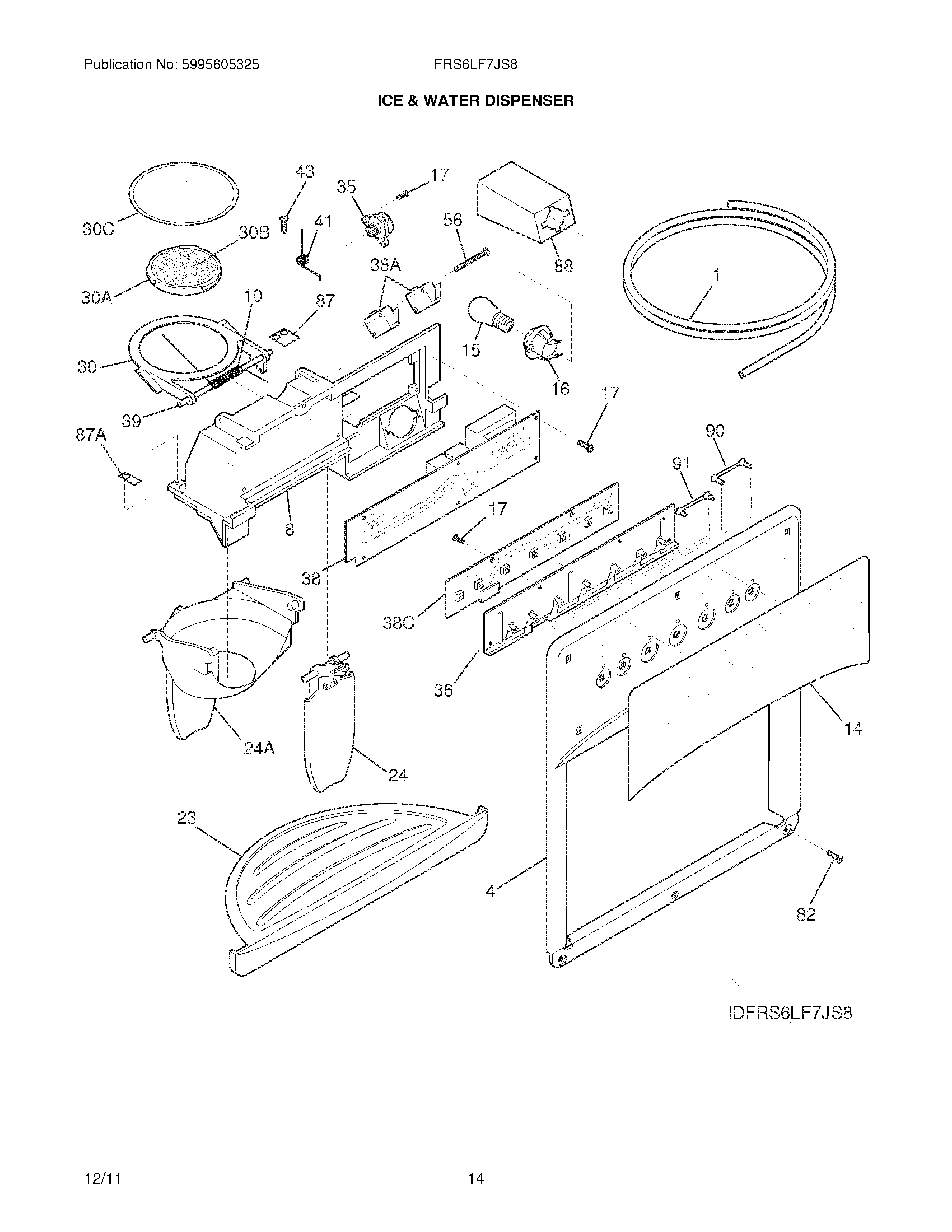 15 - ICE & WATER DISPENSER