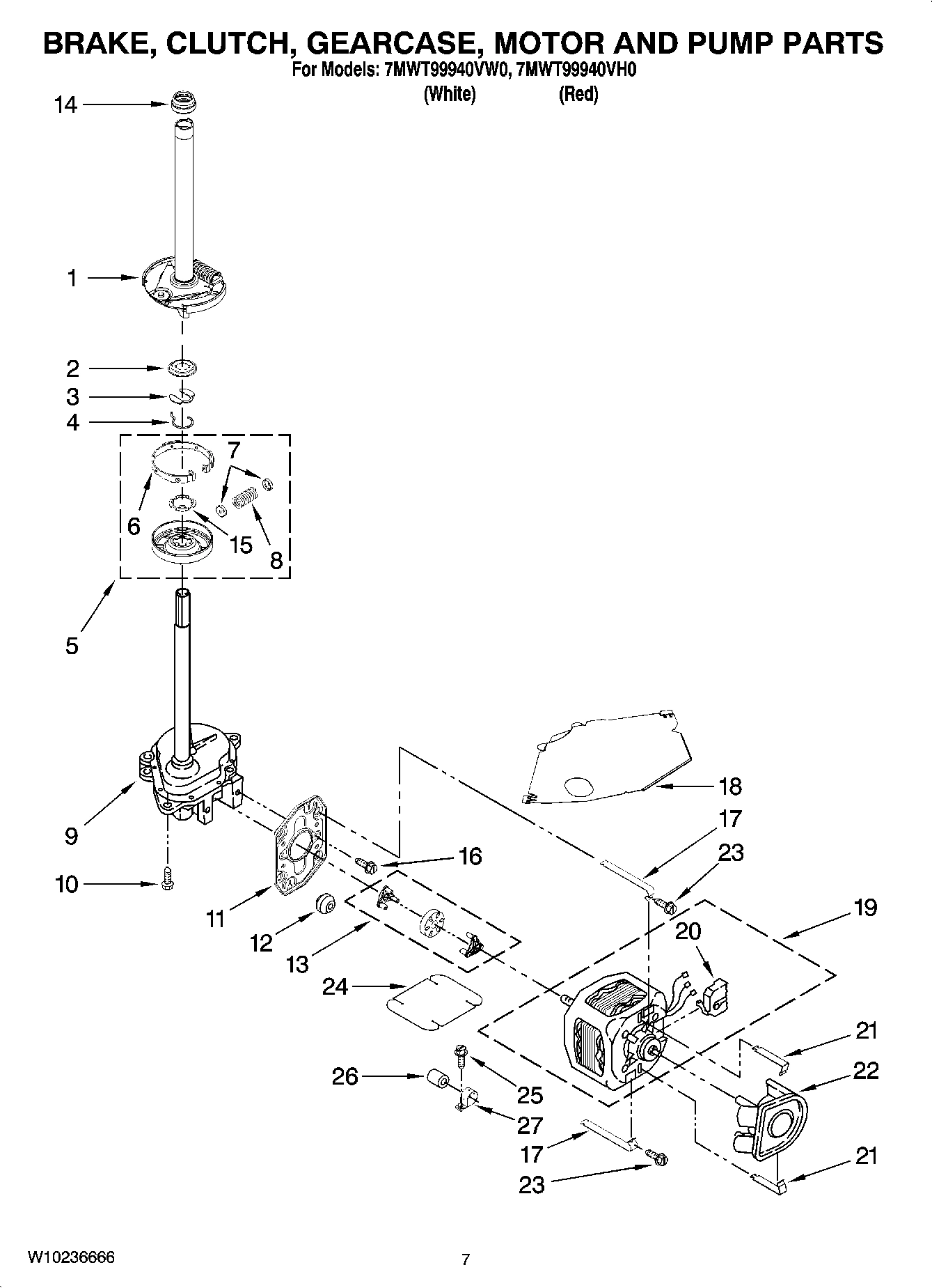 04 - BRAKE, CLUTCH, GEARCASE, MOTOR AND PUMP PARTS