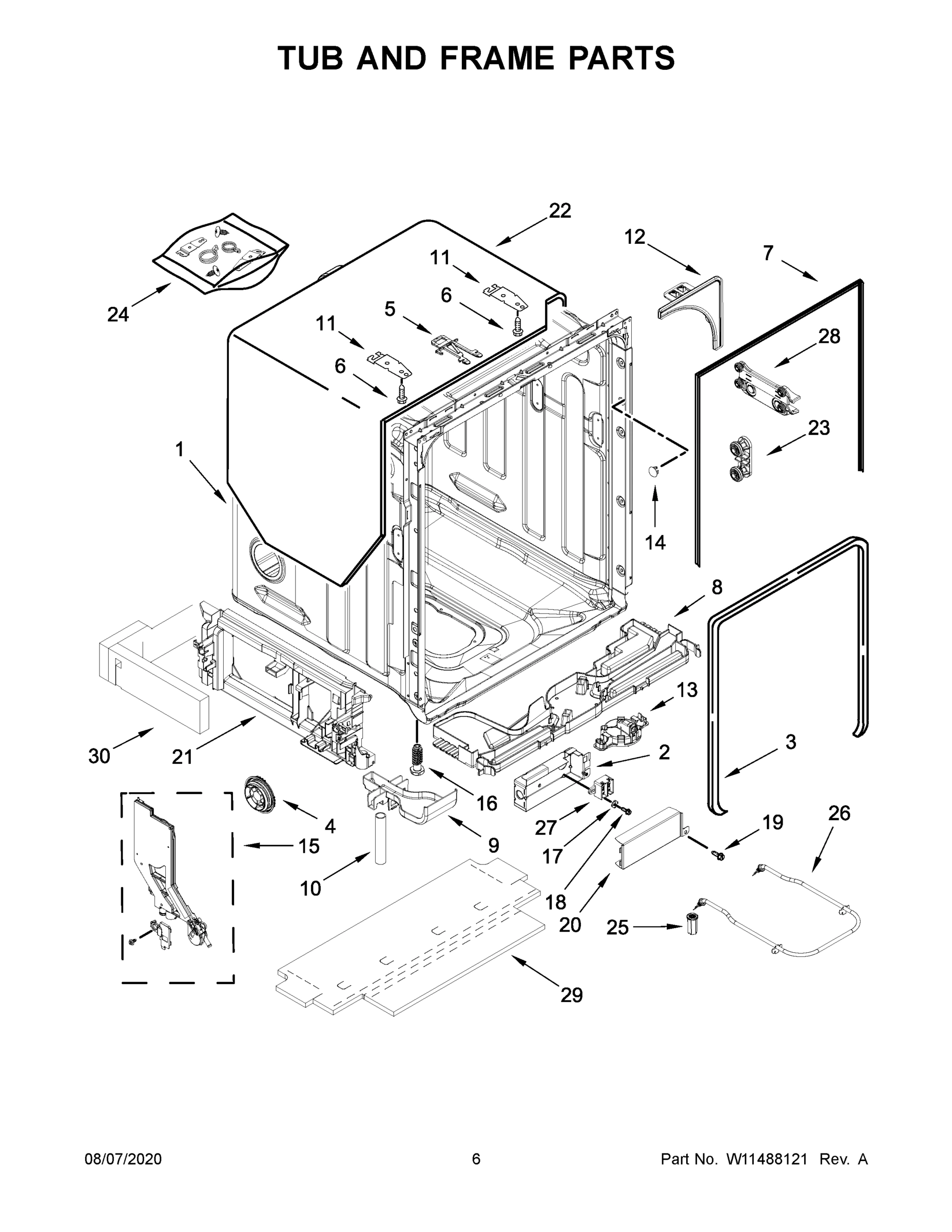 04 - TUB AND FRAME PARTS