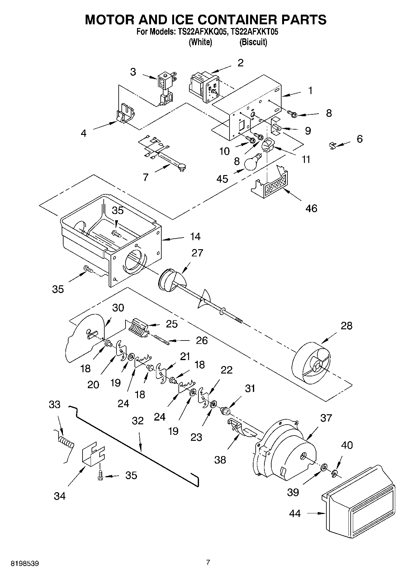 06 - MOTOR AND ICE CONTAINER PARTS