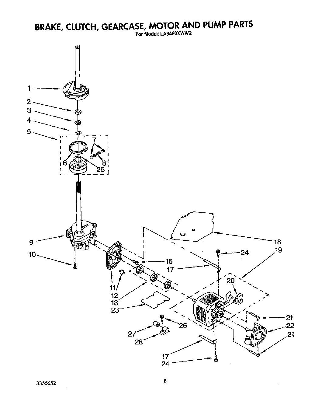 07 - BRAKE, CLUTCH, GEARCASE, MOTOR AND PUMP