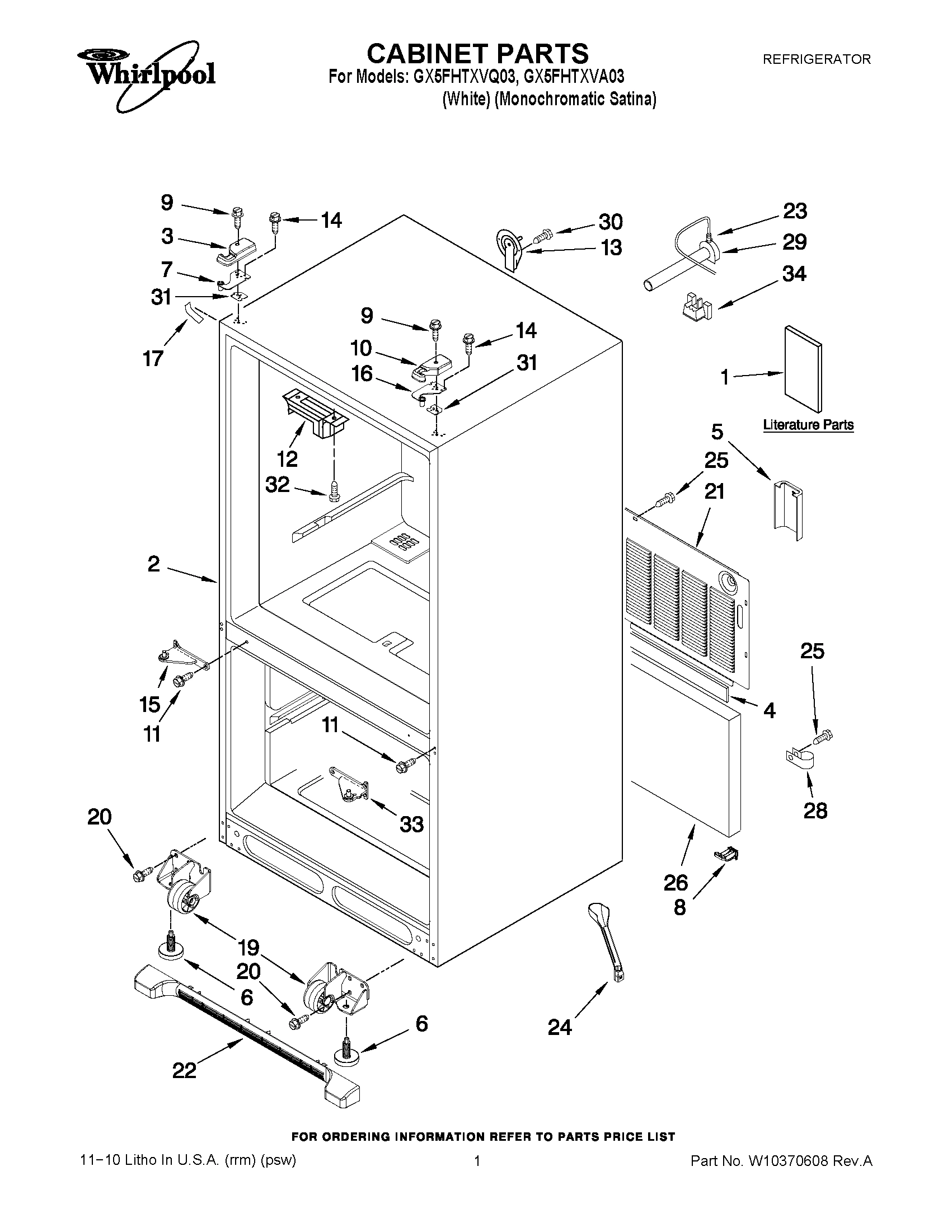 01 - CABINET PARTS