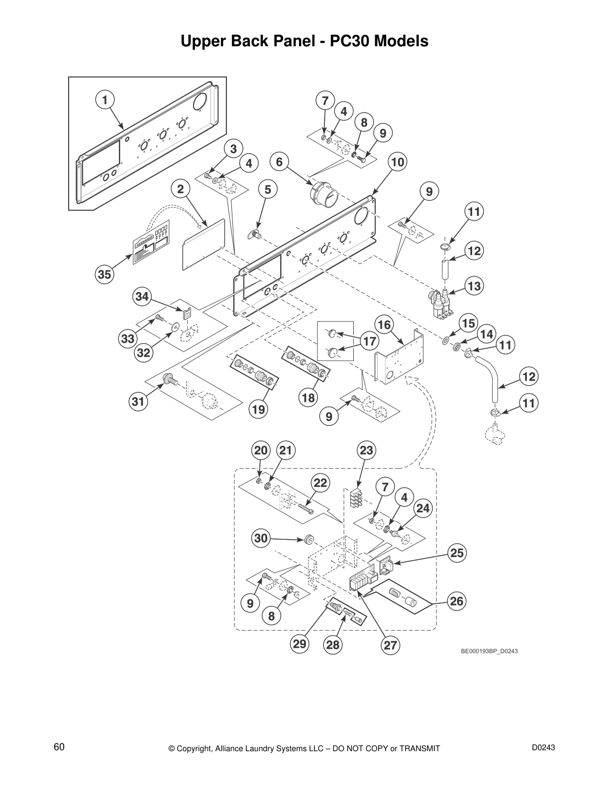 Upper Back Panel - PC30 Models