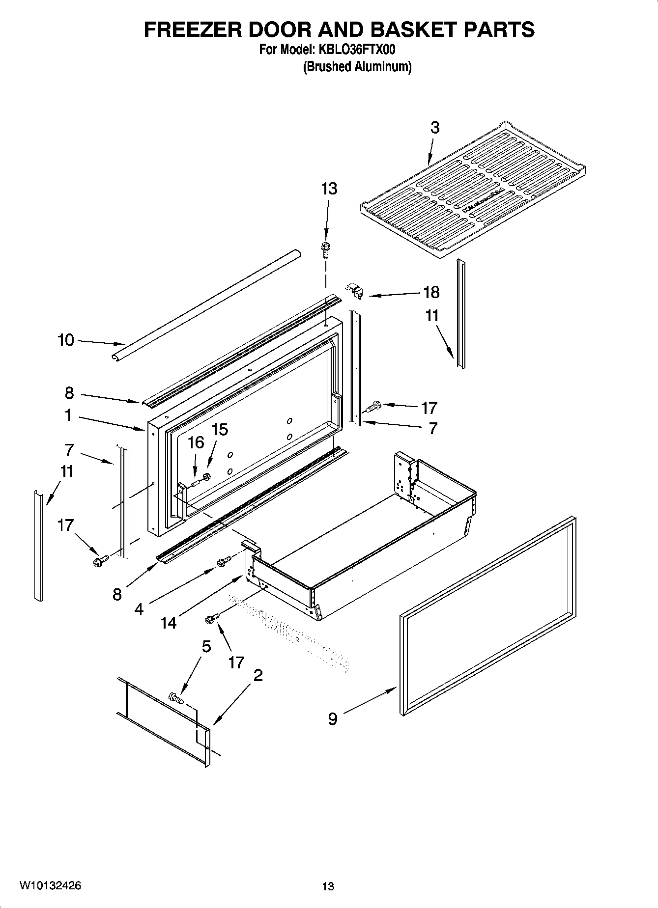 08 - FREEZER DOOR AND BASKET PARTS