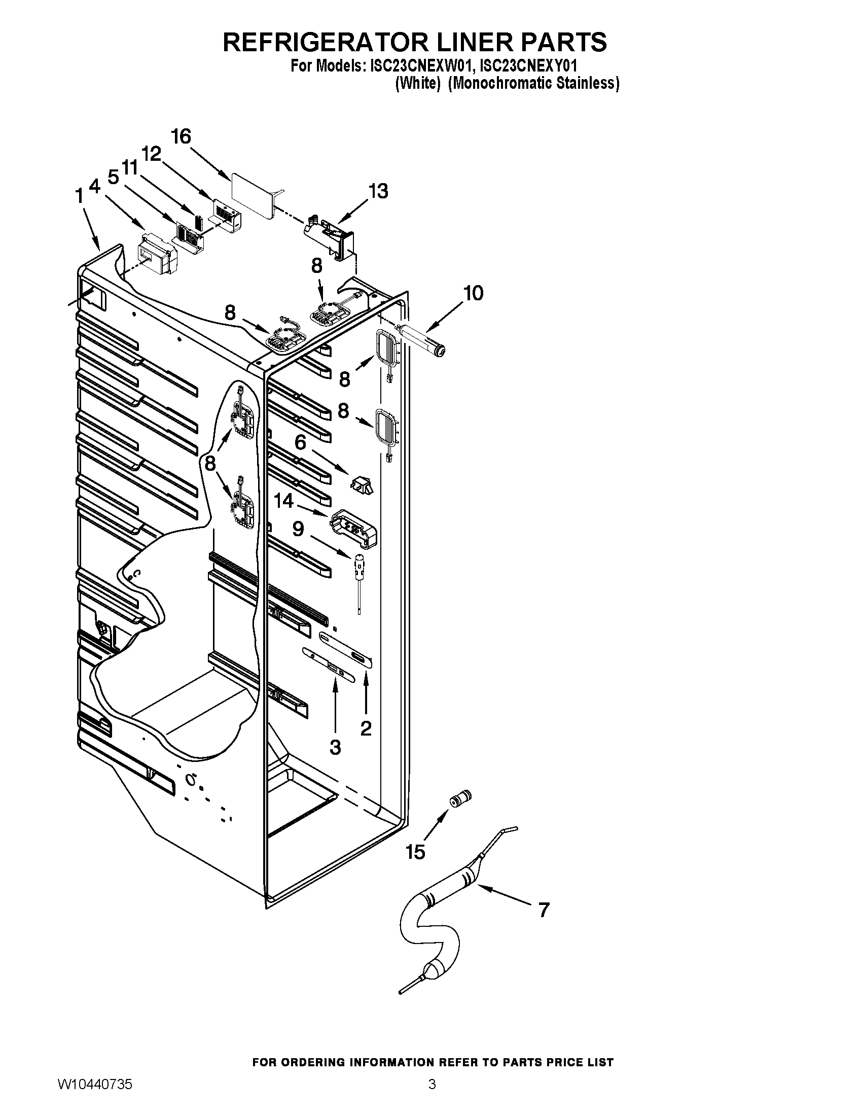 02 - REFRIGERATOR LINER PARTS
