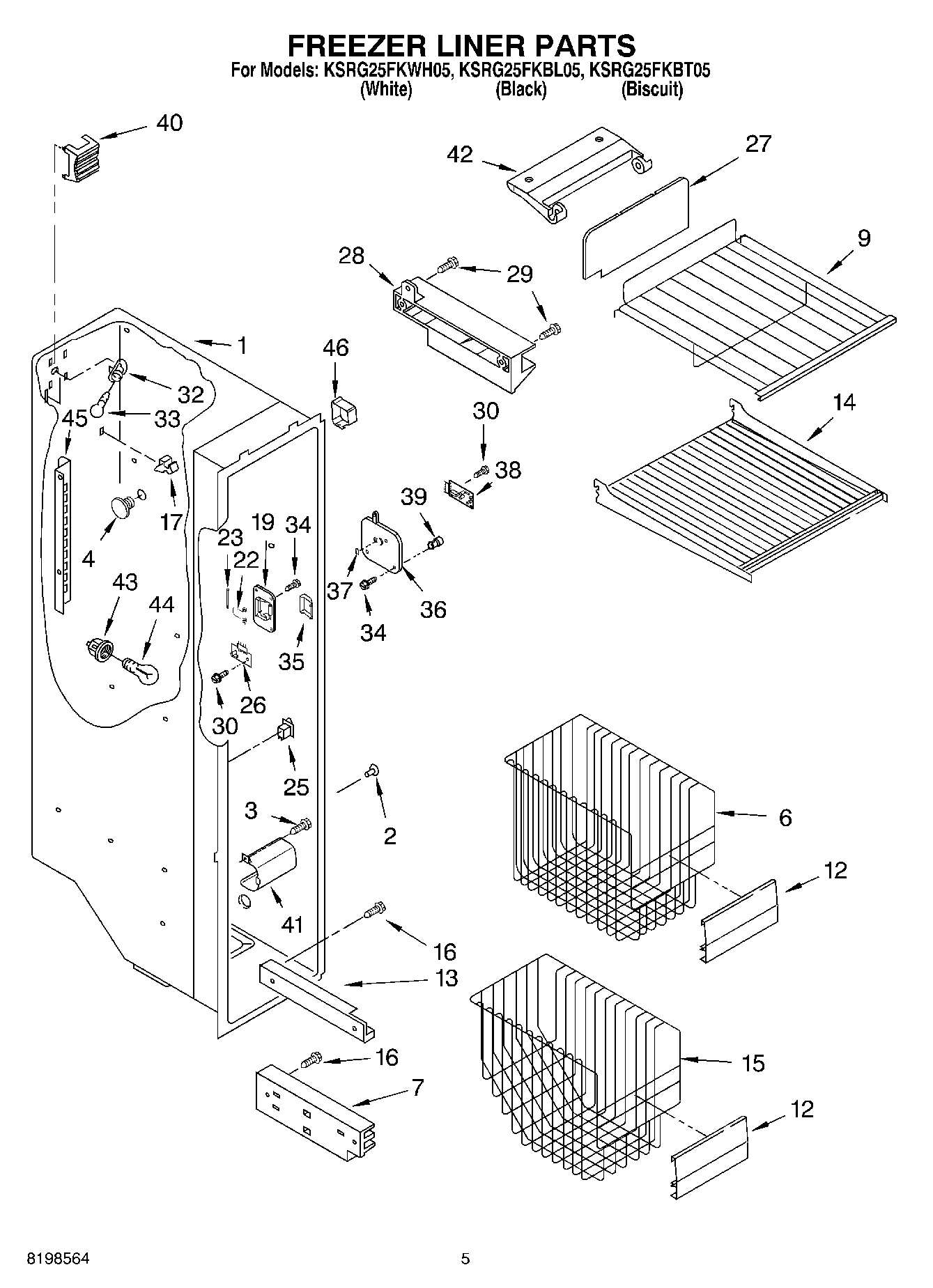 04 - FREEZER LINER PARTS