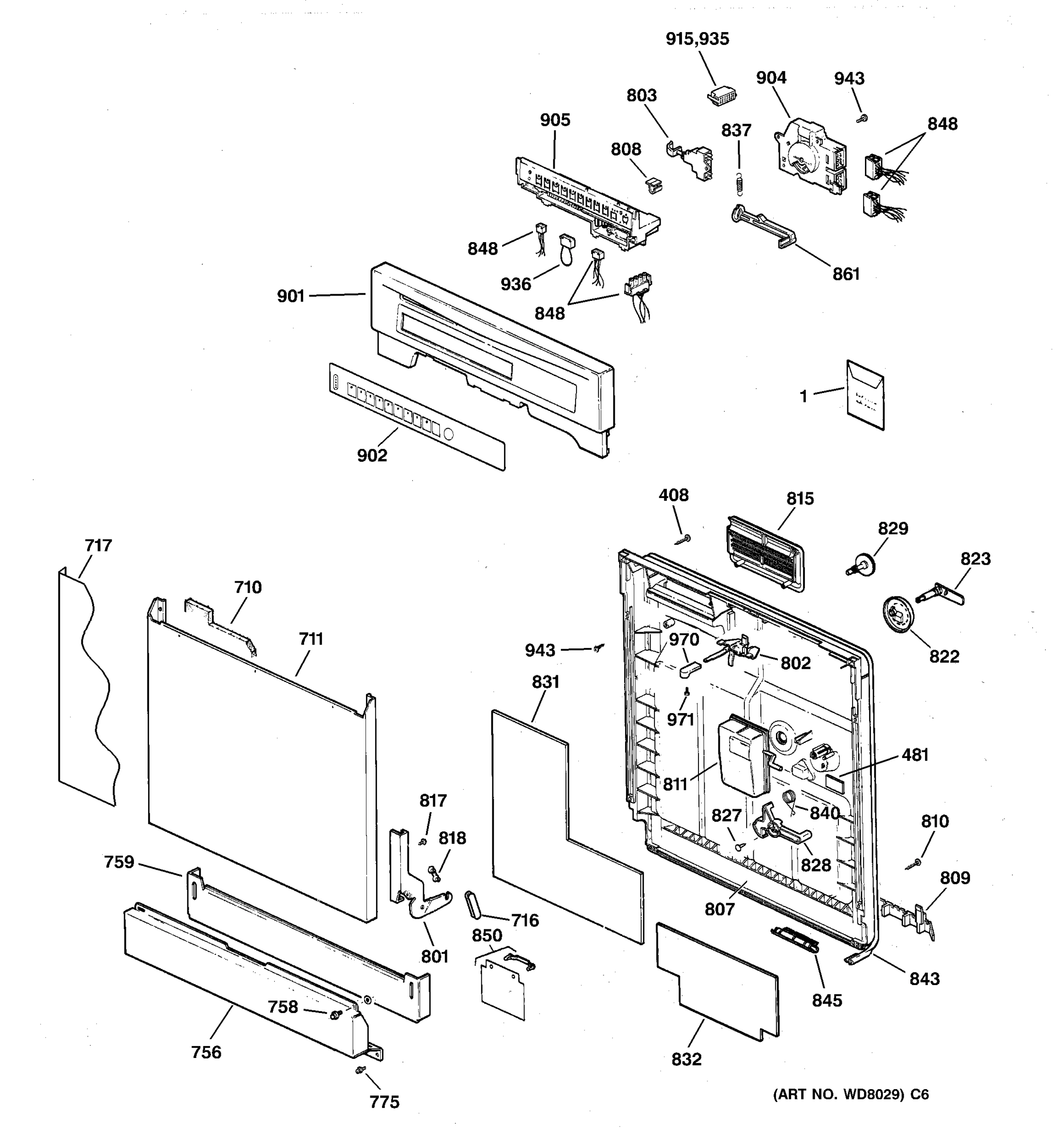 ESCUTCHEON & DOOR ASSEMBLY