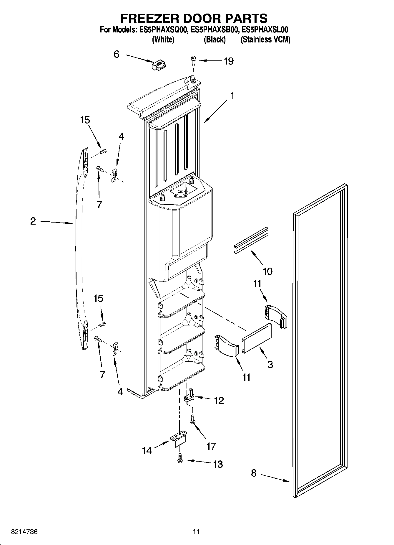 07 - FREEZER DOOR PARTS