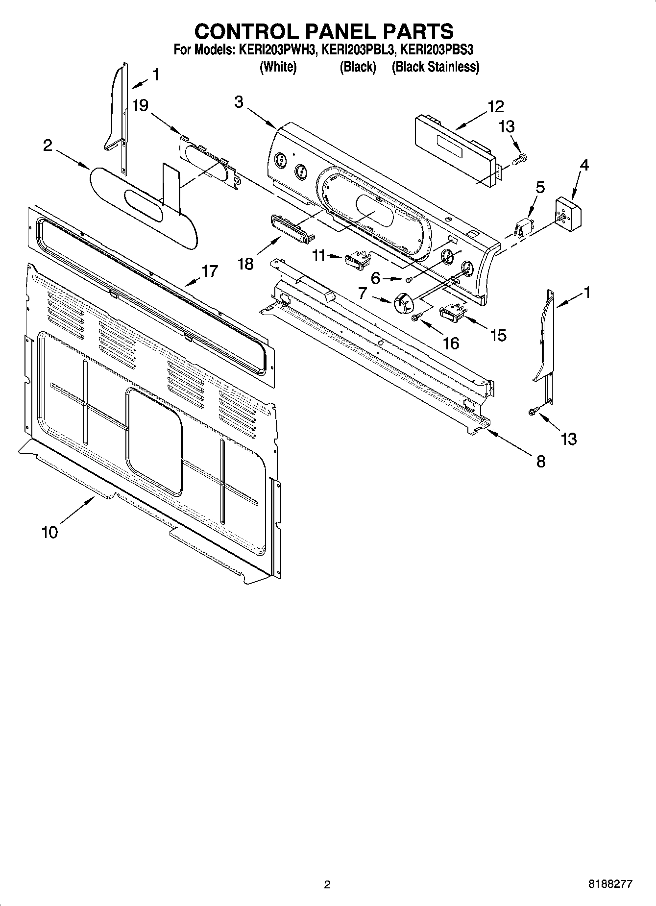 02 - CONTROL PANEL PARTS