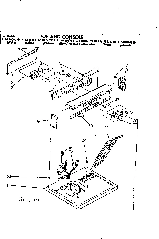 TOP AND CONSOLE PARTS