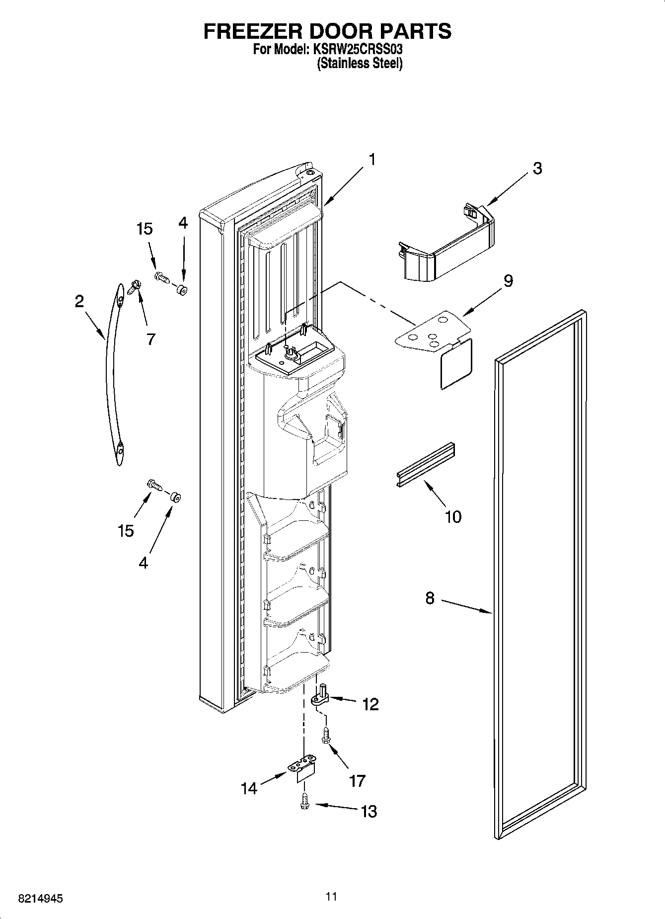 07 - FREEZER DOOR PARTS