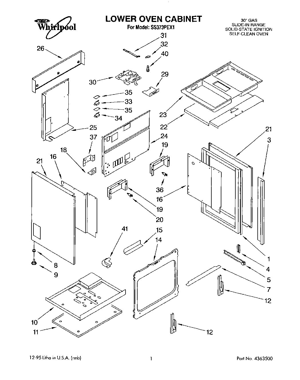 01 - LOWER OVEN CABINET
