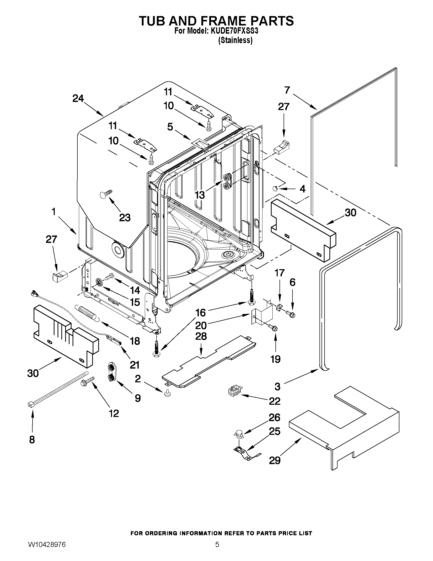 05 - TUB AND FRAME PARTS