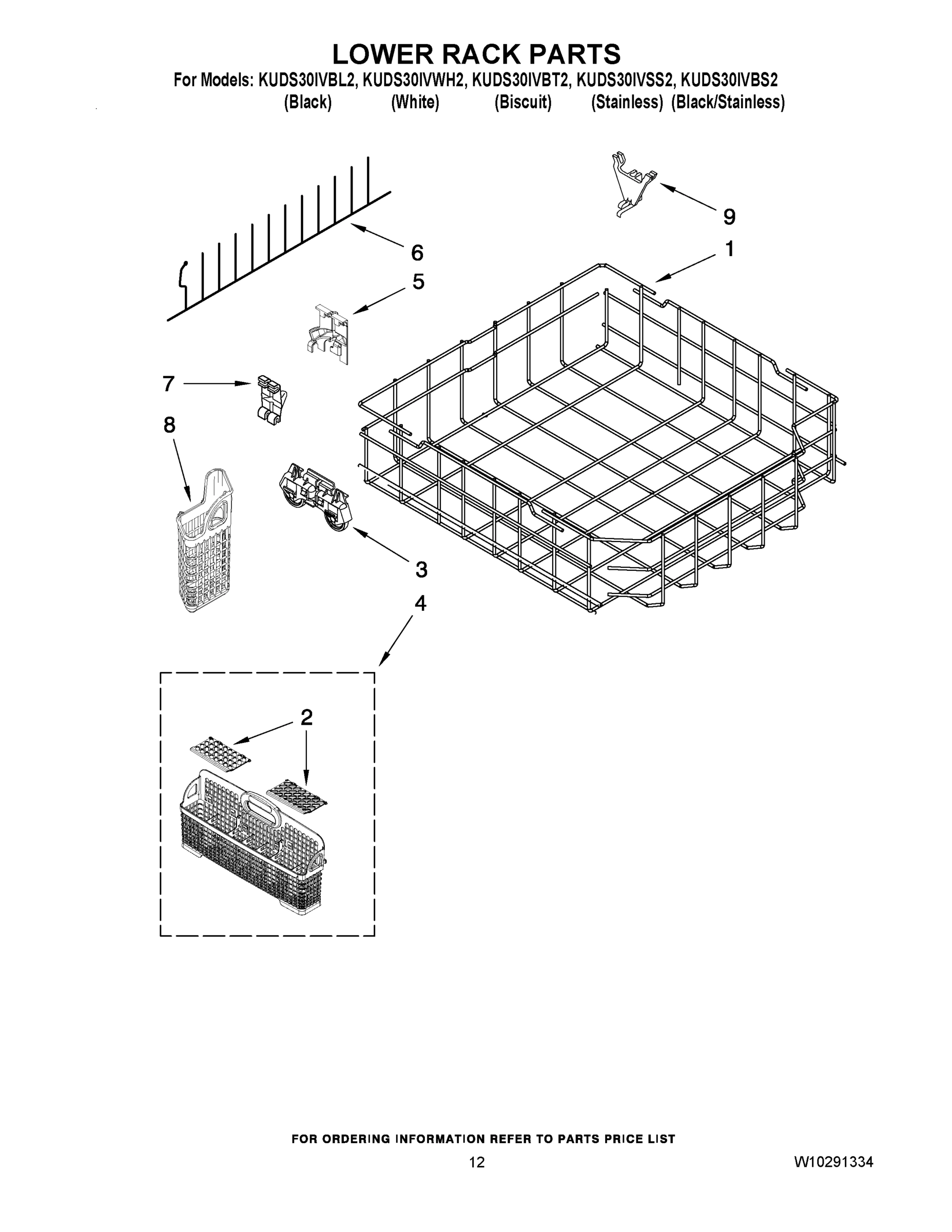 10 - LOWER RACK PARTS