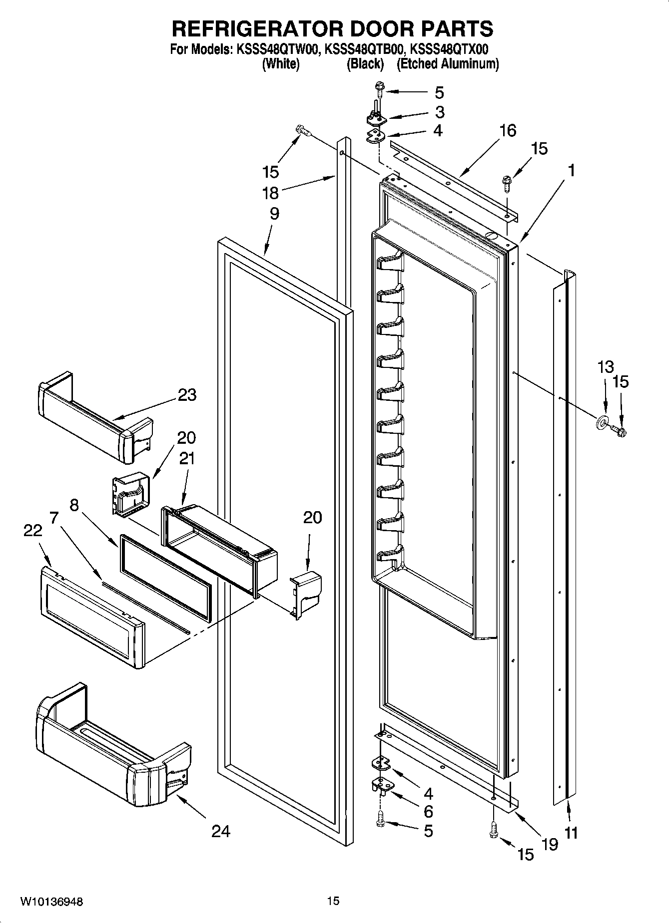 10 - REFRIGERATOR DOOR PARTS
