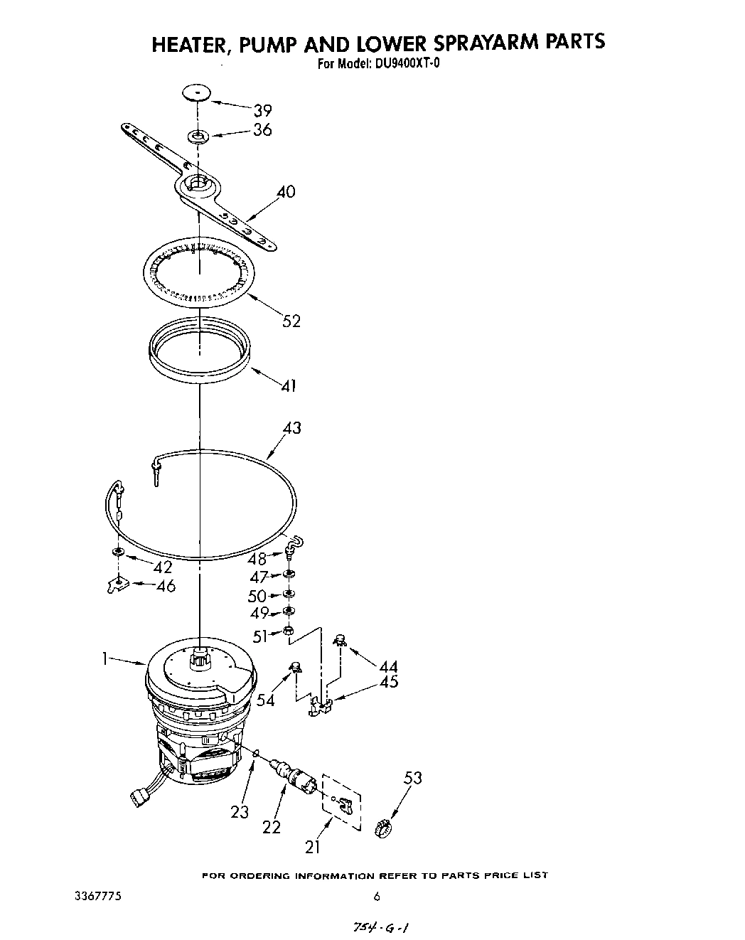 04 - HEATER, PUMP AND LOWER SPRAY ARM