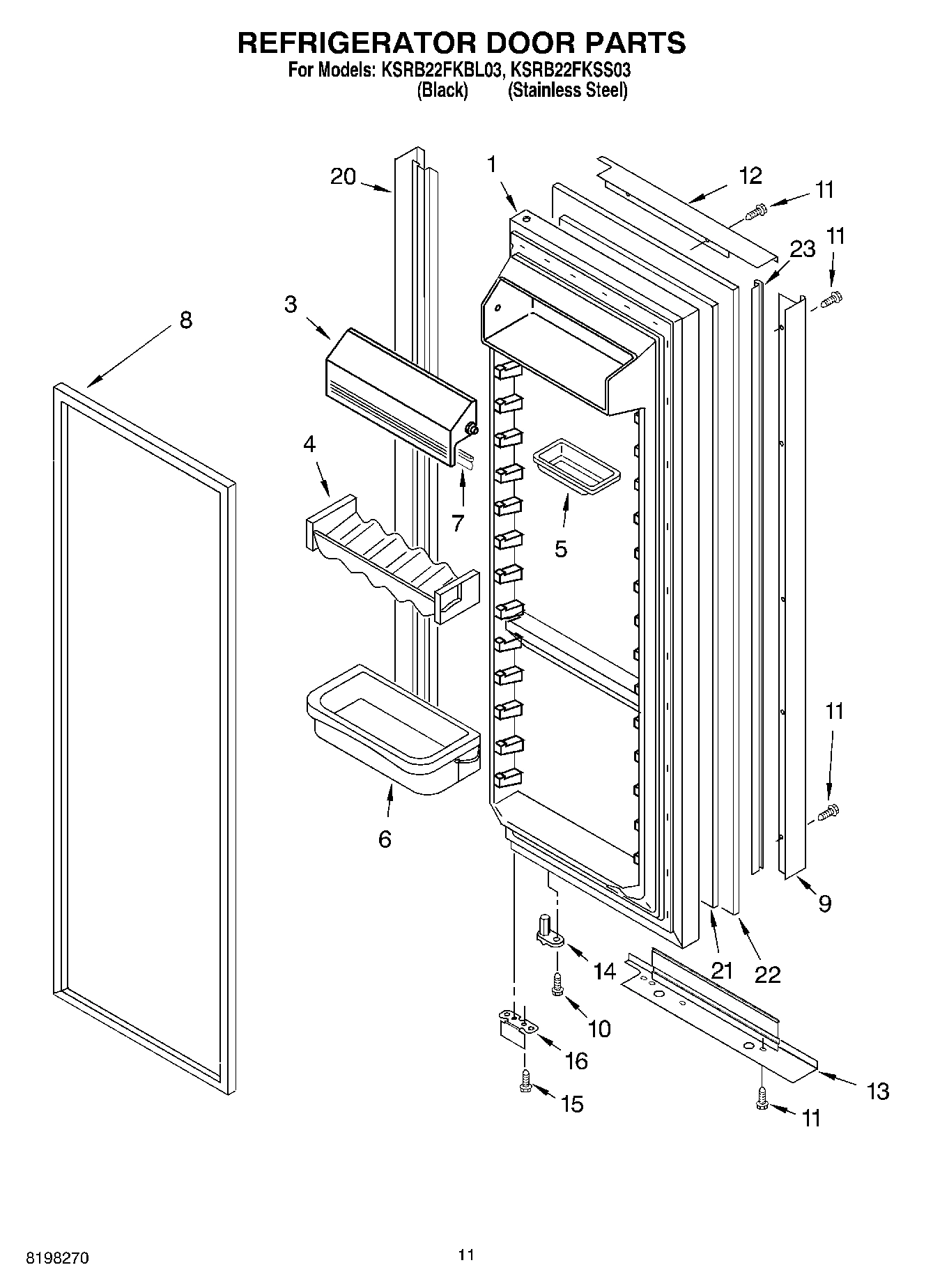 07 - REFRIGERATOR DOOR PARTS