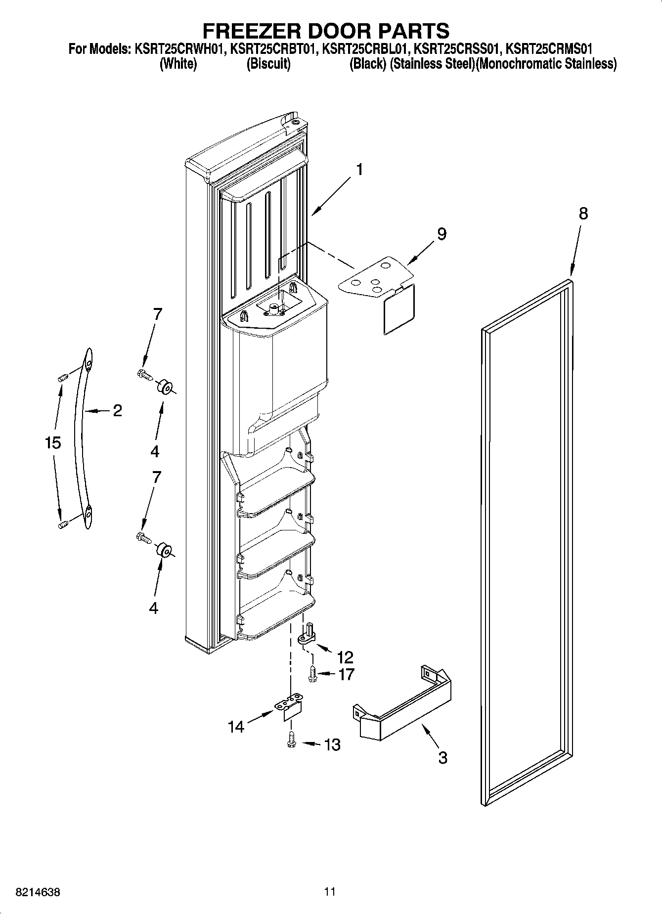 07 - FREEZER DOOR PARTS