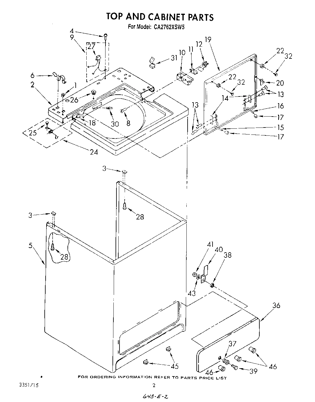 02 - TOP AND CABINET, LITERATURE AND OPTIONAL