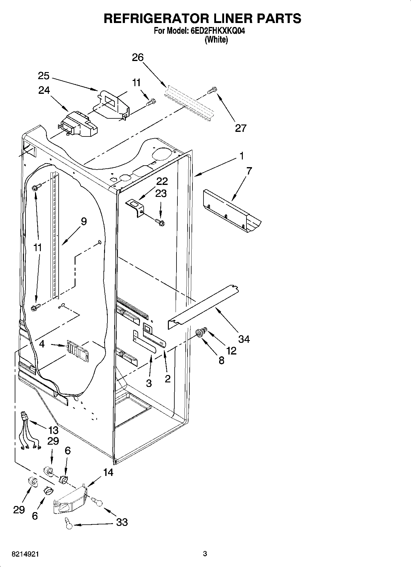 02 - REFRIGERATOR LINER PARTS
