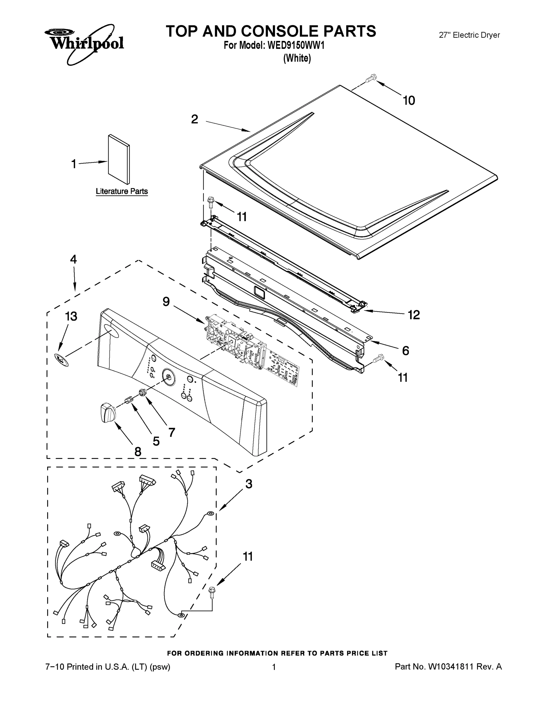 01 - TOP AND CONSOLE PARTS