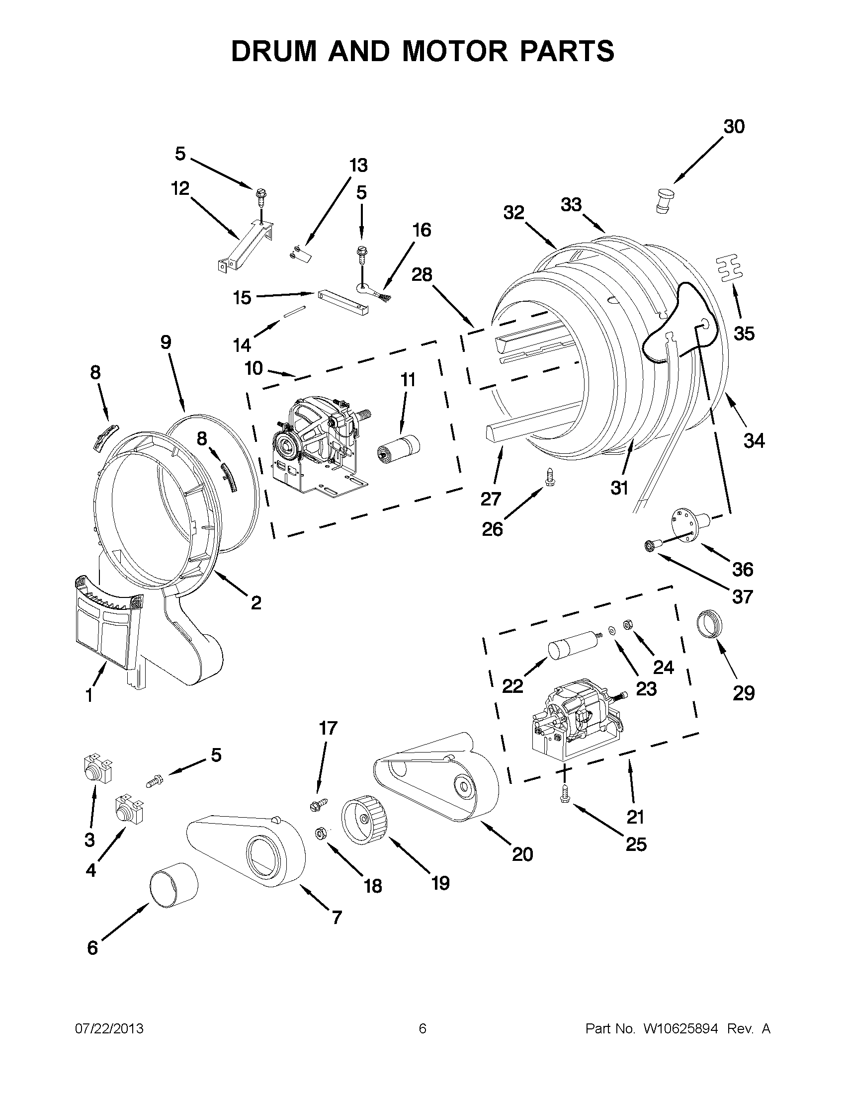 03 - DRUM AND MOTOR PARTS
