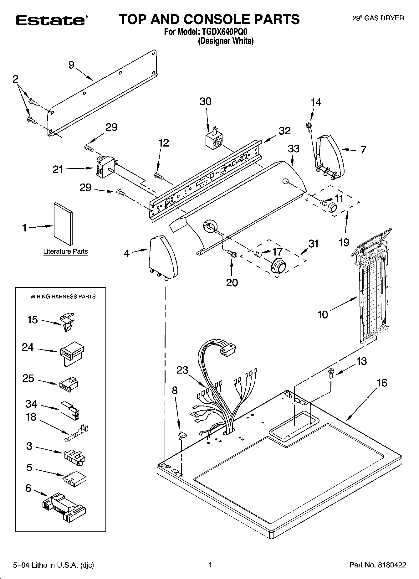 01 - TOP AND CONSOLE PARTS