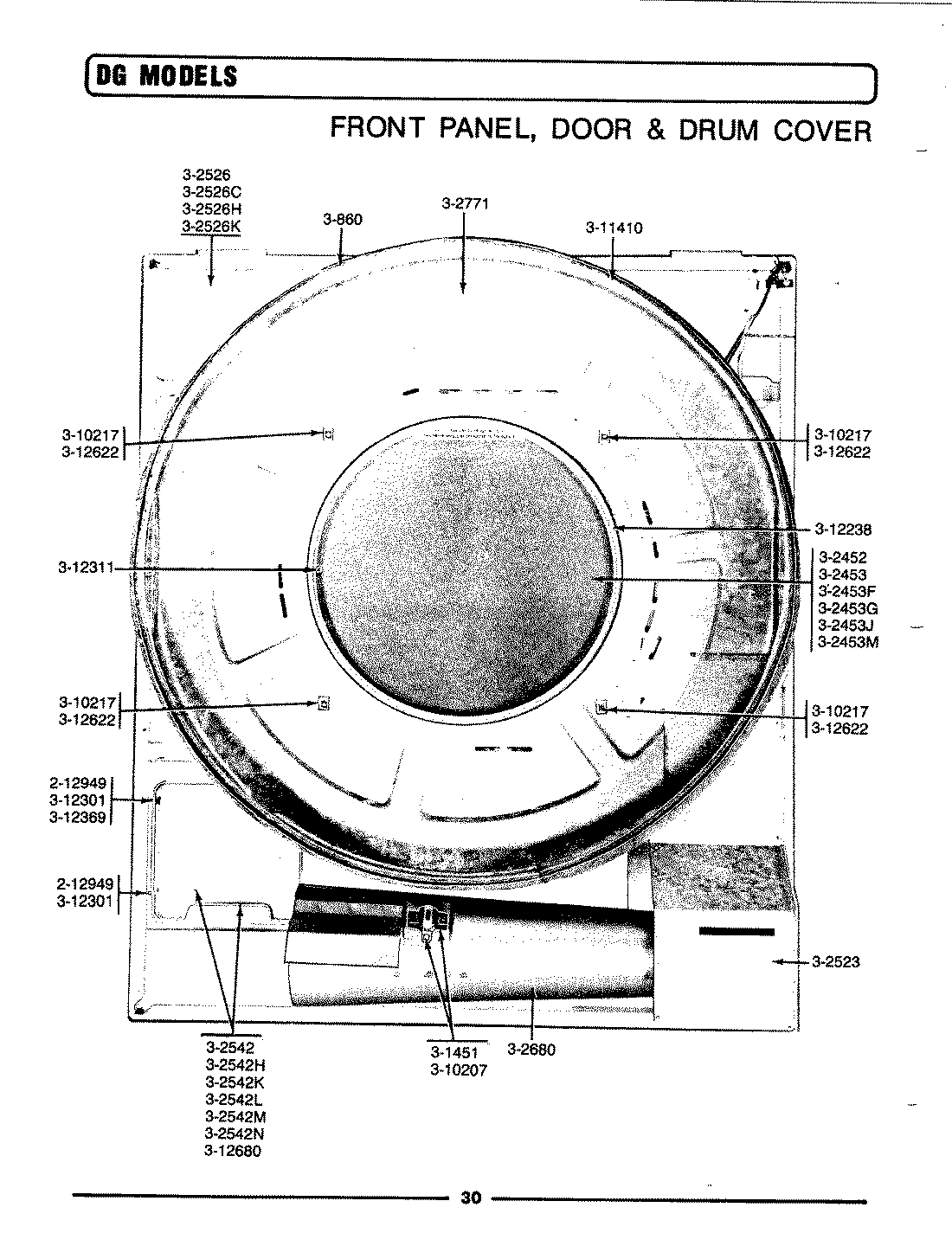 05 - FRONT PANEL, DOOR & DRUM COVER