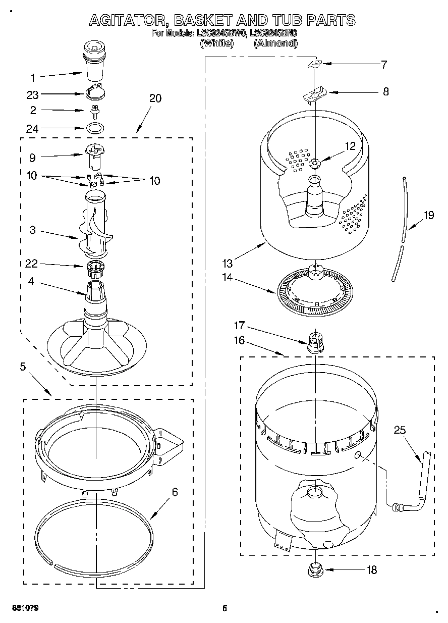 04 - AGITATOR, BASKET AND TUB