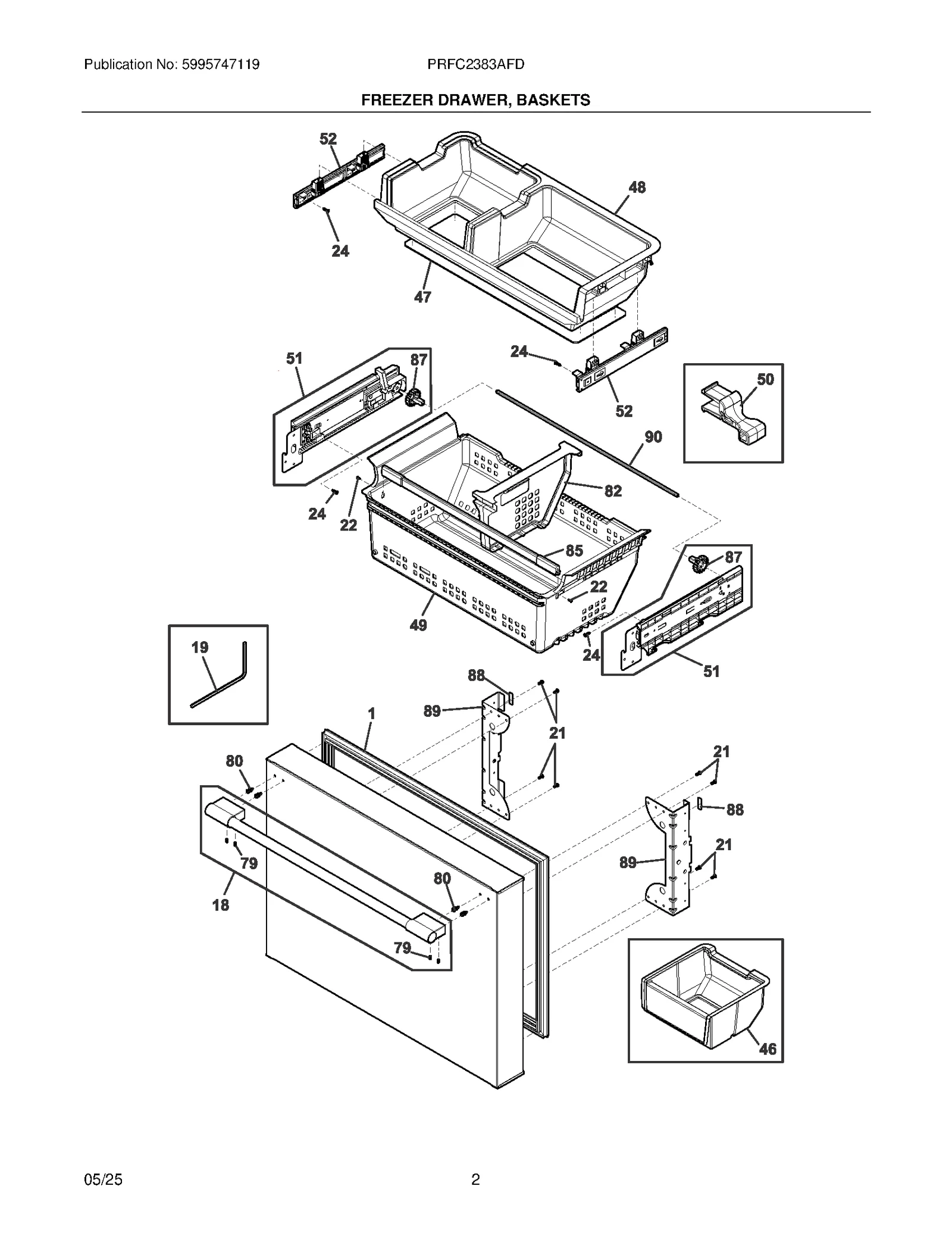 FREEZER DRAWER, BASKETS