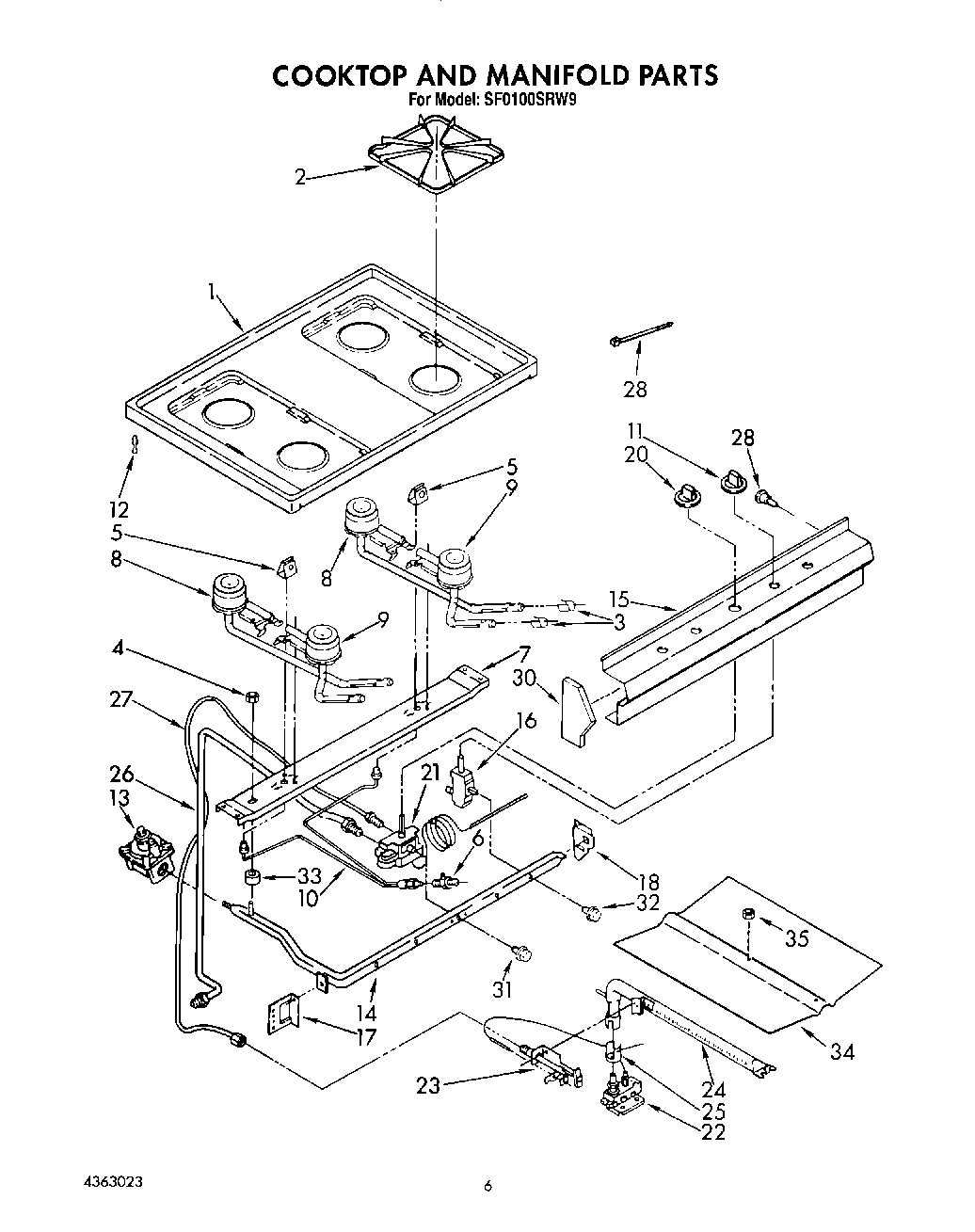 05 - COOKTOP AND MANIFOLD, LIT/OPTIONAL