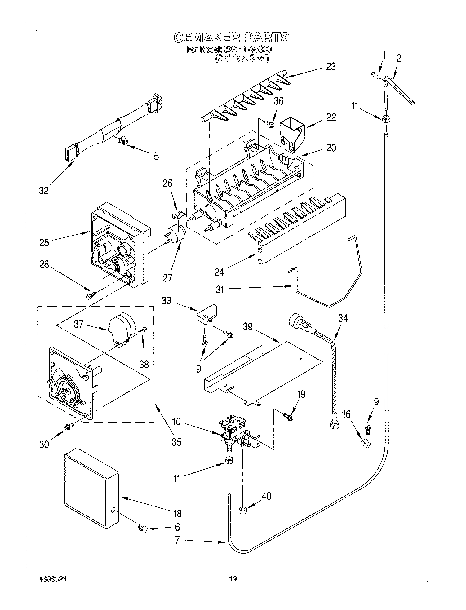 12 - ICE MAKER, OPTIONAL