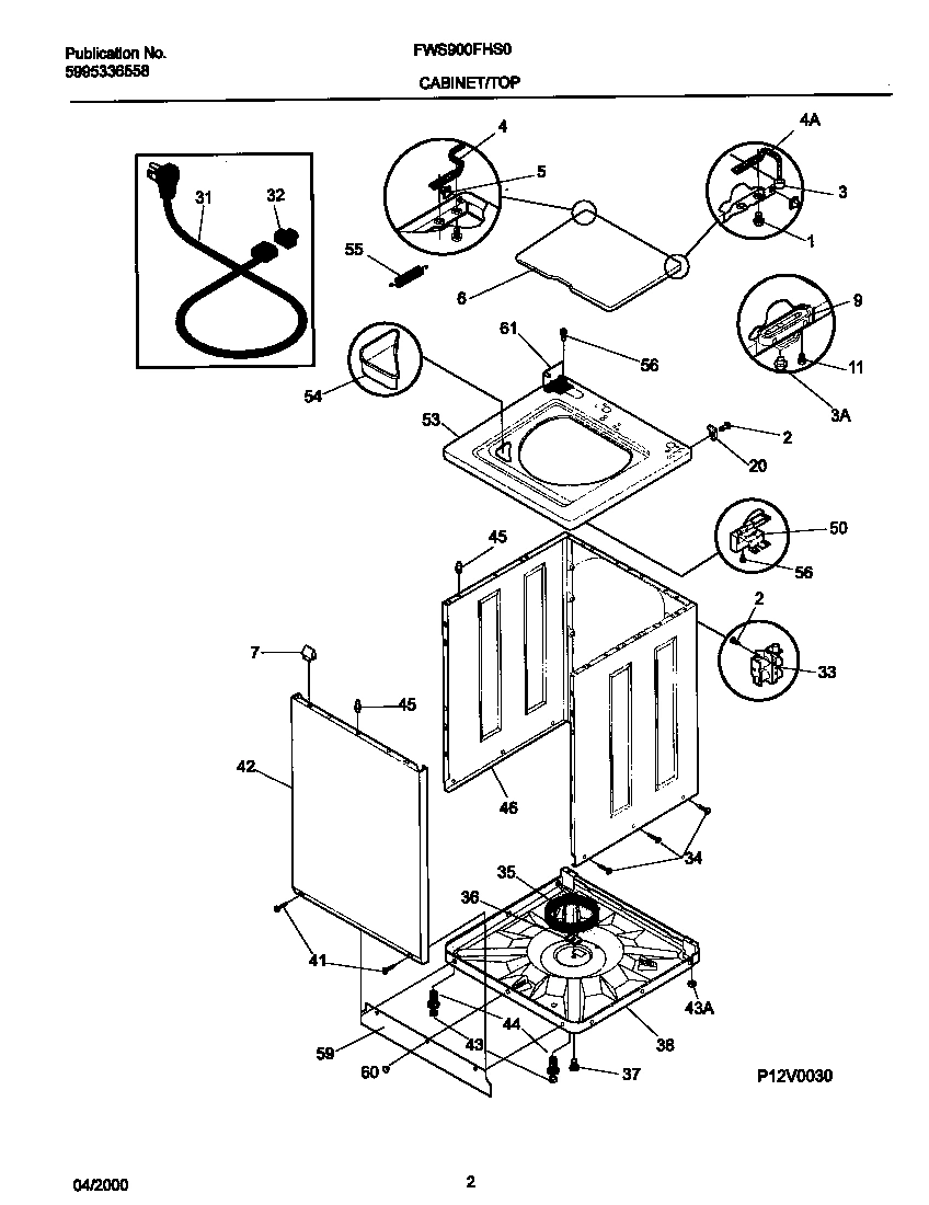 02 - P12V0030 WSHR CAB,TOP