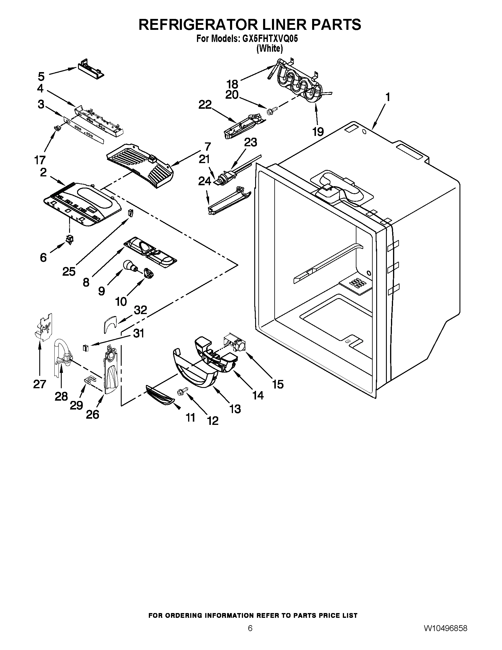 04 - REFRIGERATOR LINER PARTS