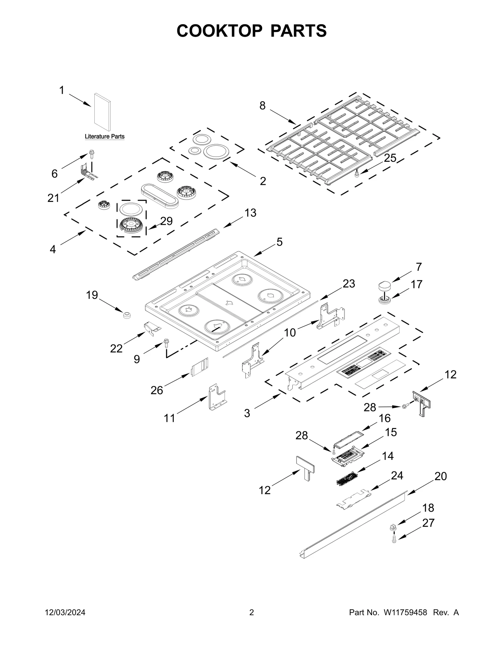 COOKTOP PARTS