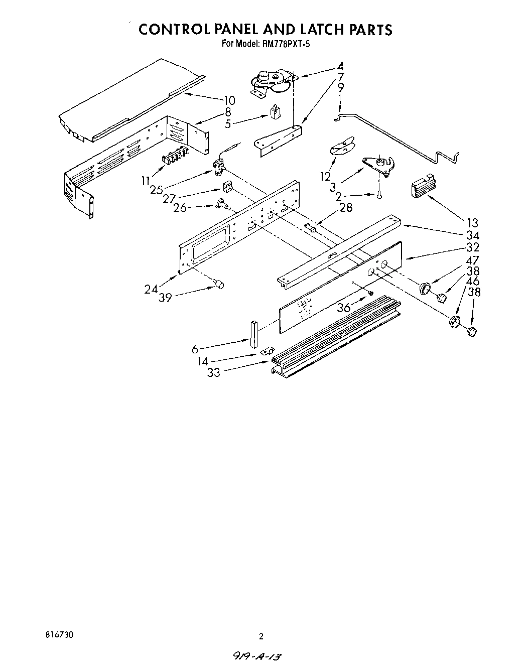 02 - CONTROL PANEL AND LATCH