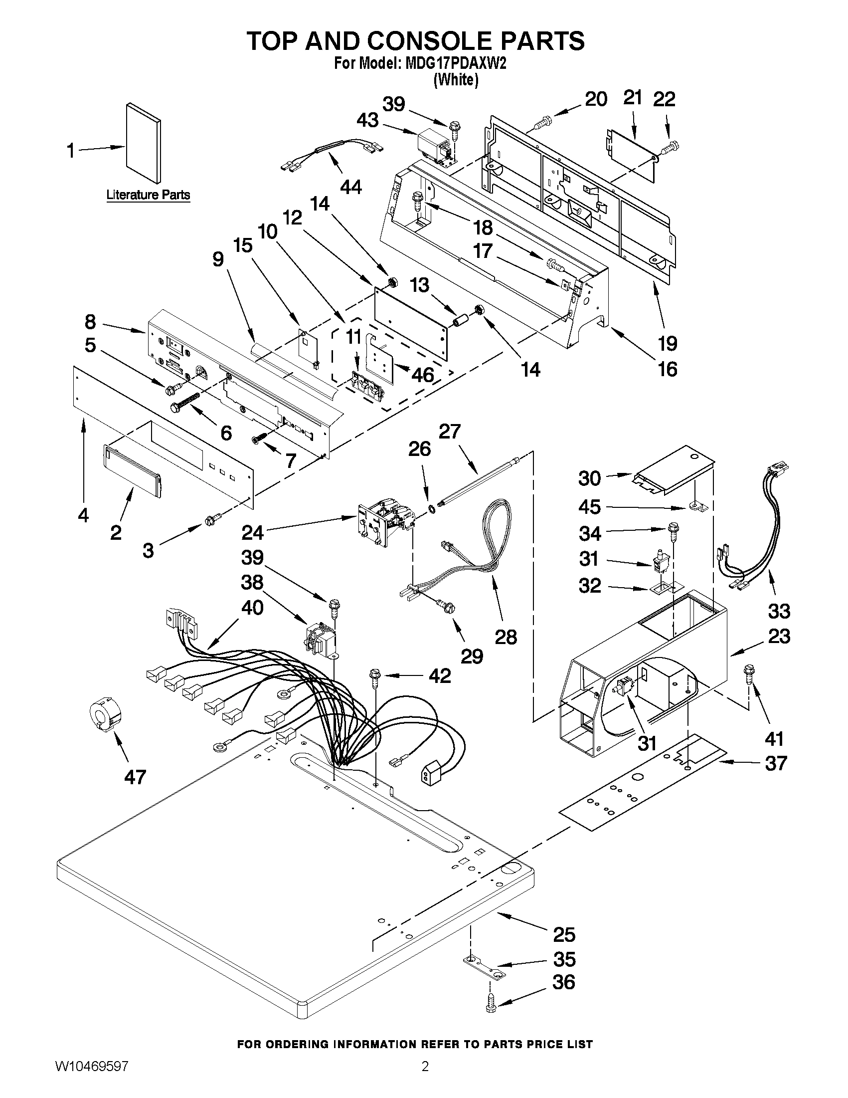 01 - TOP AND CONSOLE PARTS