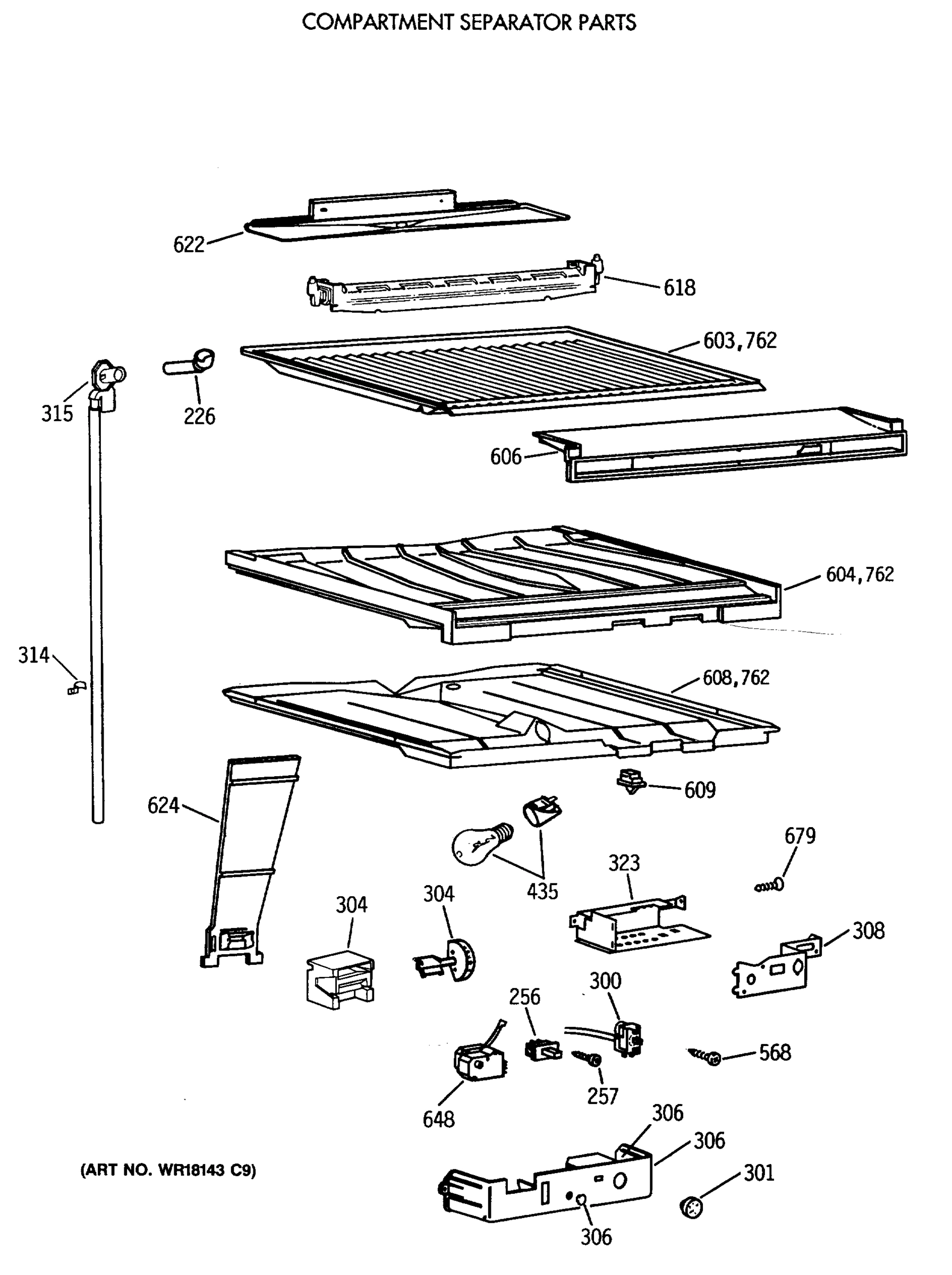 COMPARTMENT SEPARATOR PARTS