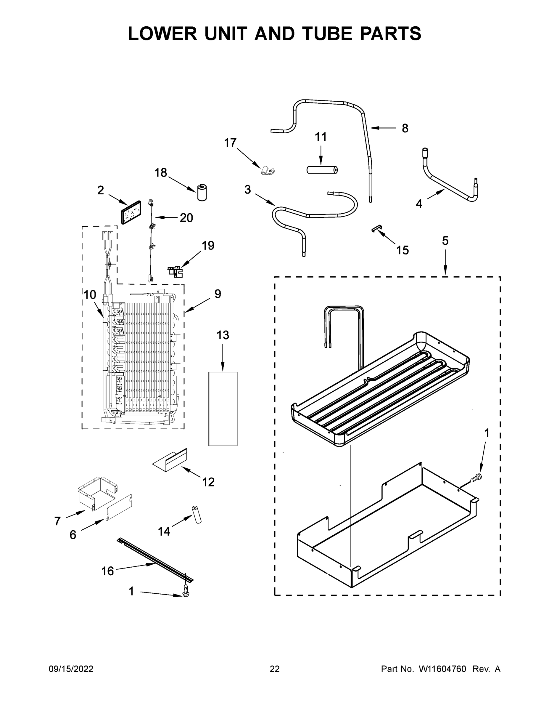 12 - LOWER UNIT AND TUBE PARTS