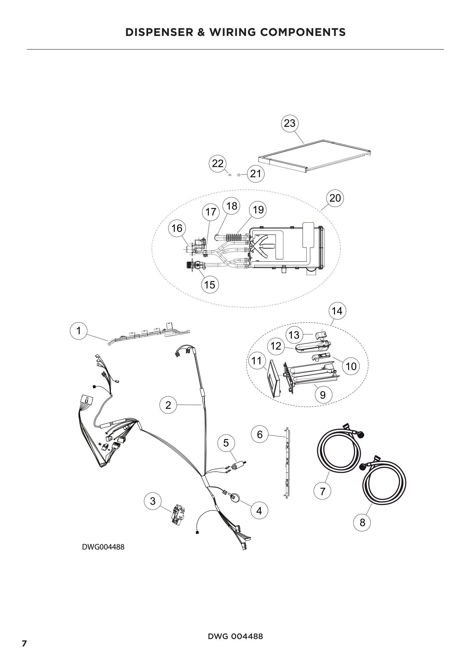 DISPENSER & WIRING COMPONENTS