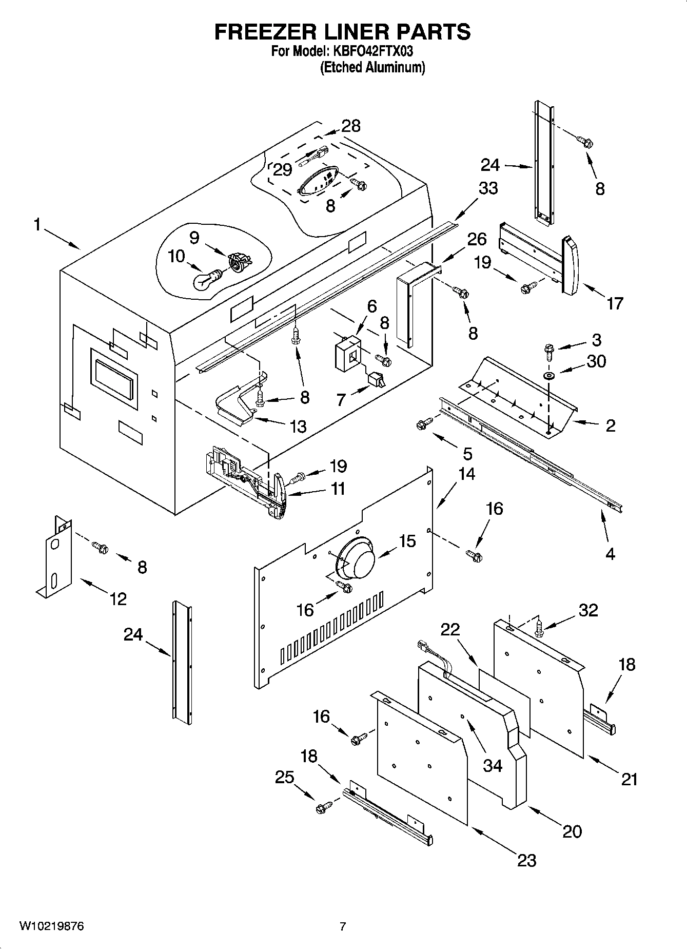 05 - FREEZER LINER PARTS