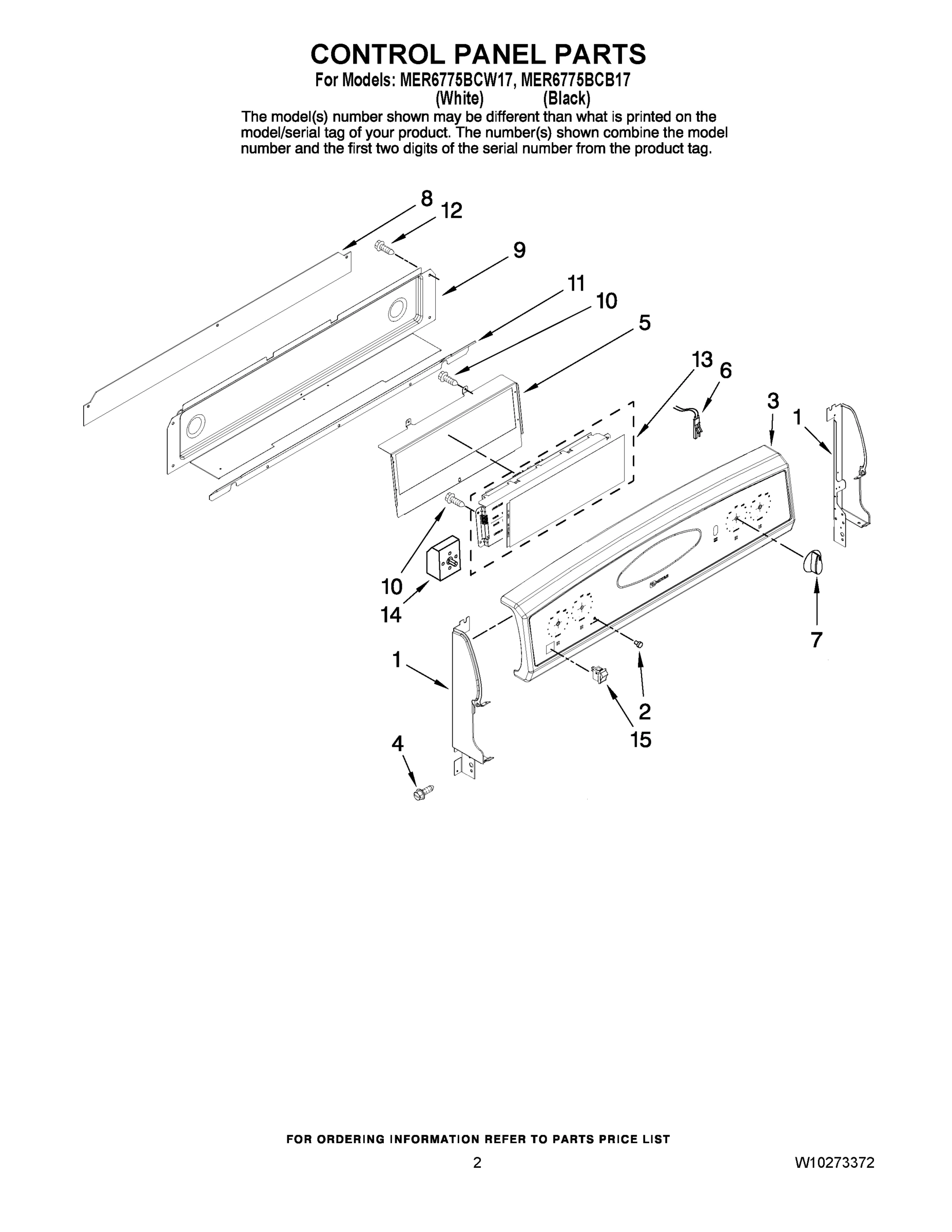 02 - CONTROL PANEL PARTS