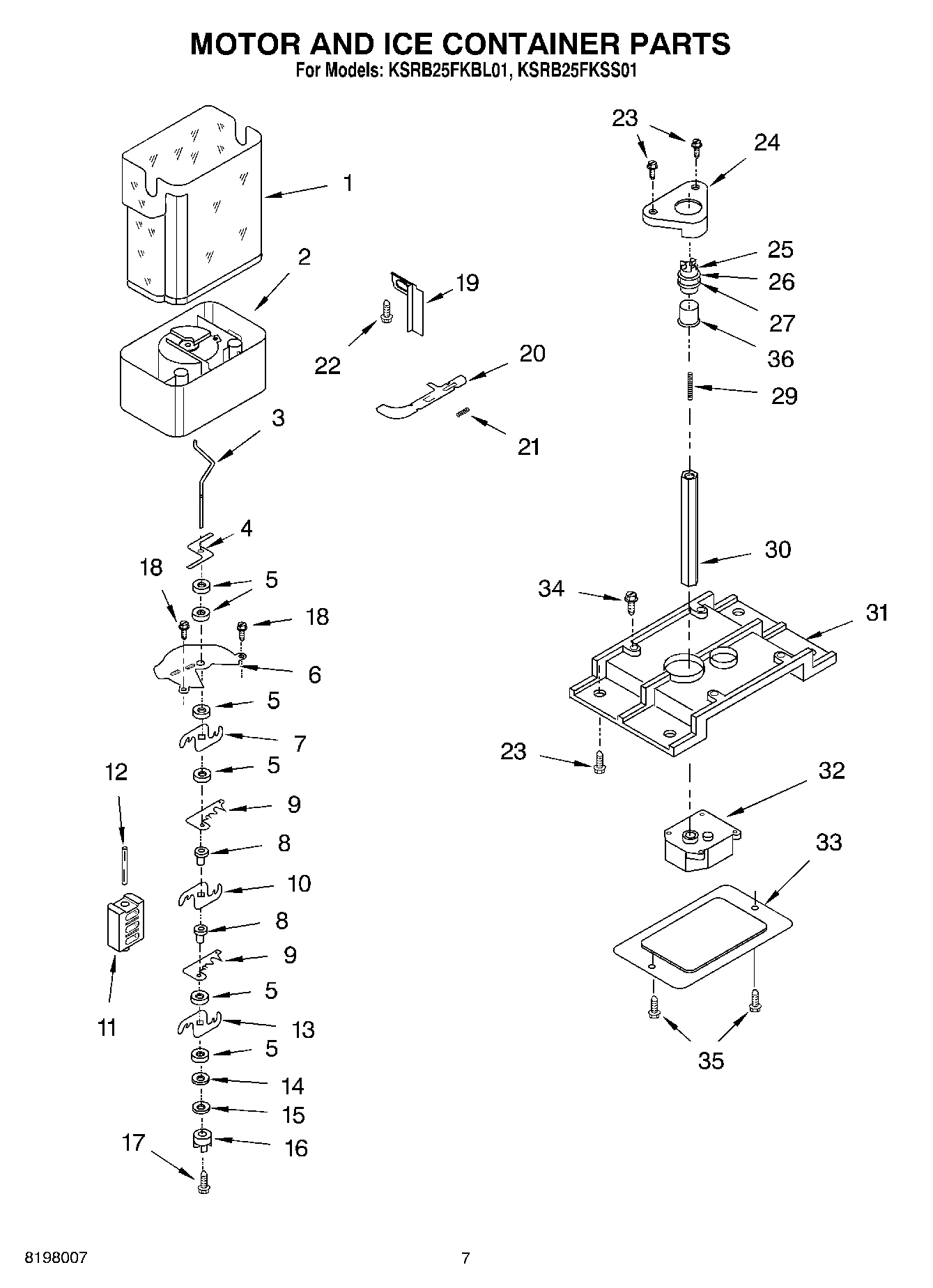 05 - MOTOR AND ICE CONTAINER