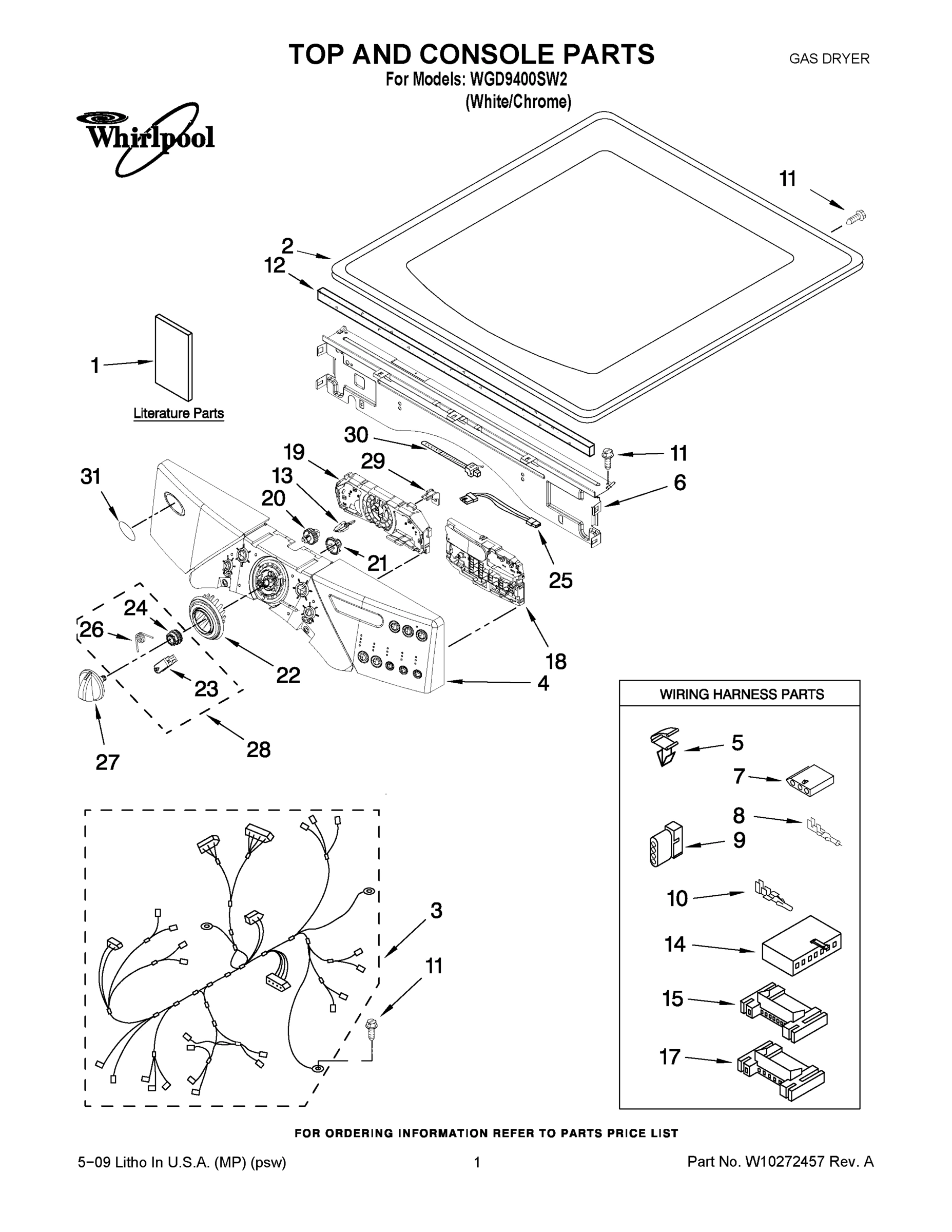01 - TOP AND CONSOLE PARTS