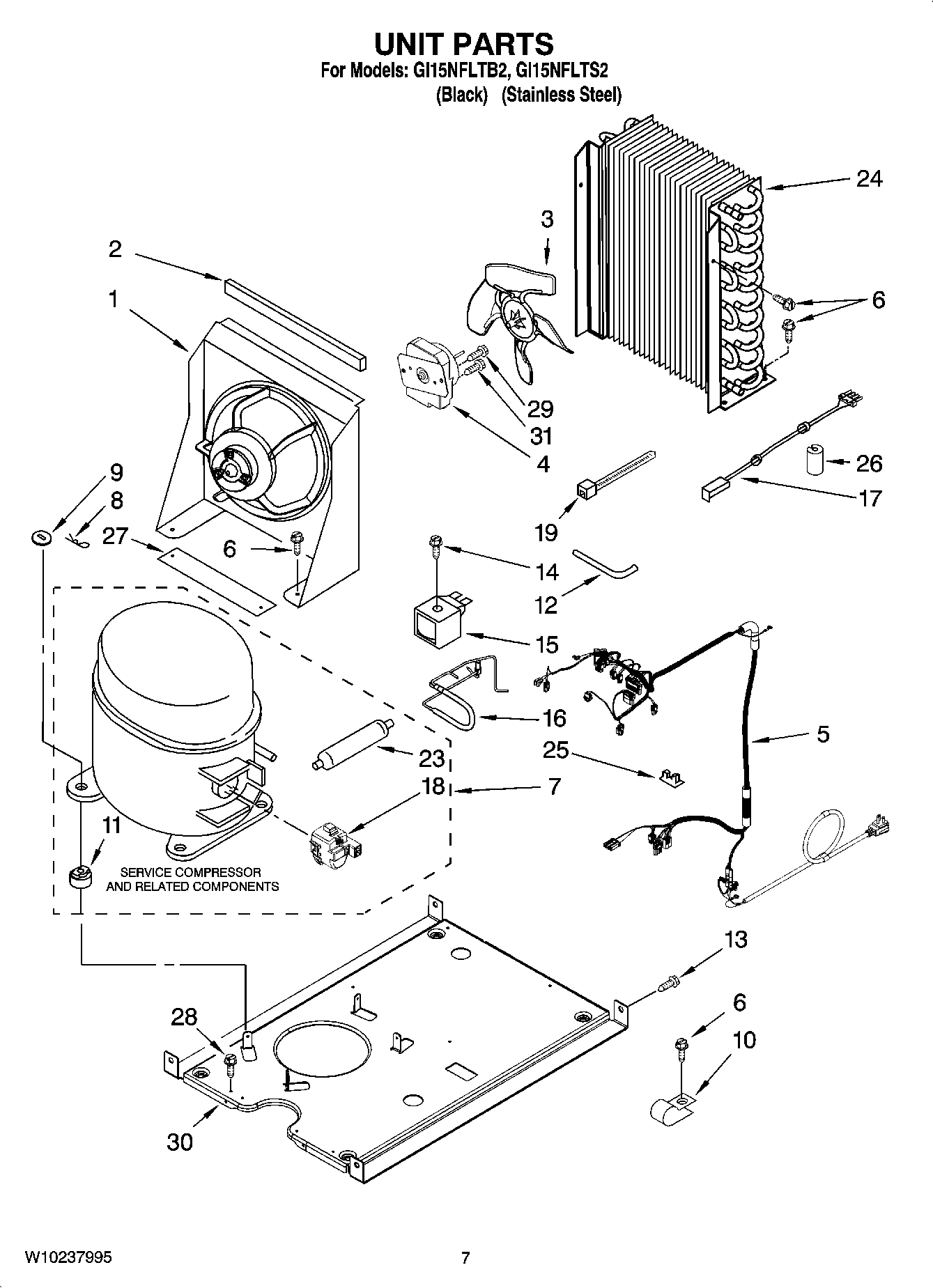 05 - UNIT PARTS, OPTIONAL PARTS (NOT INCLUDED)