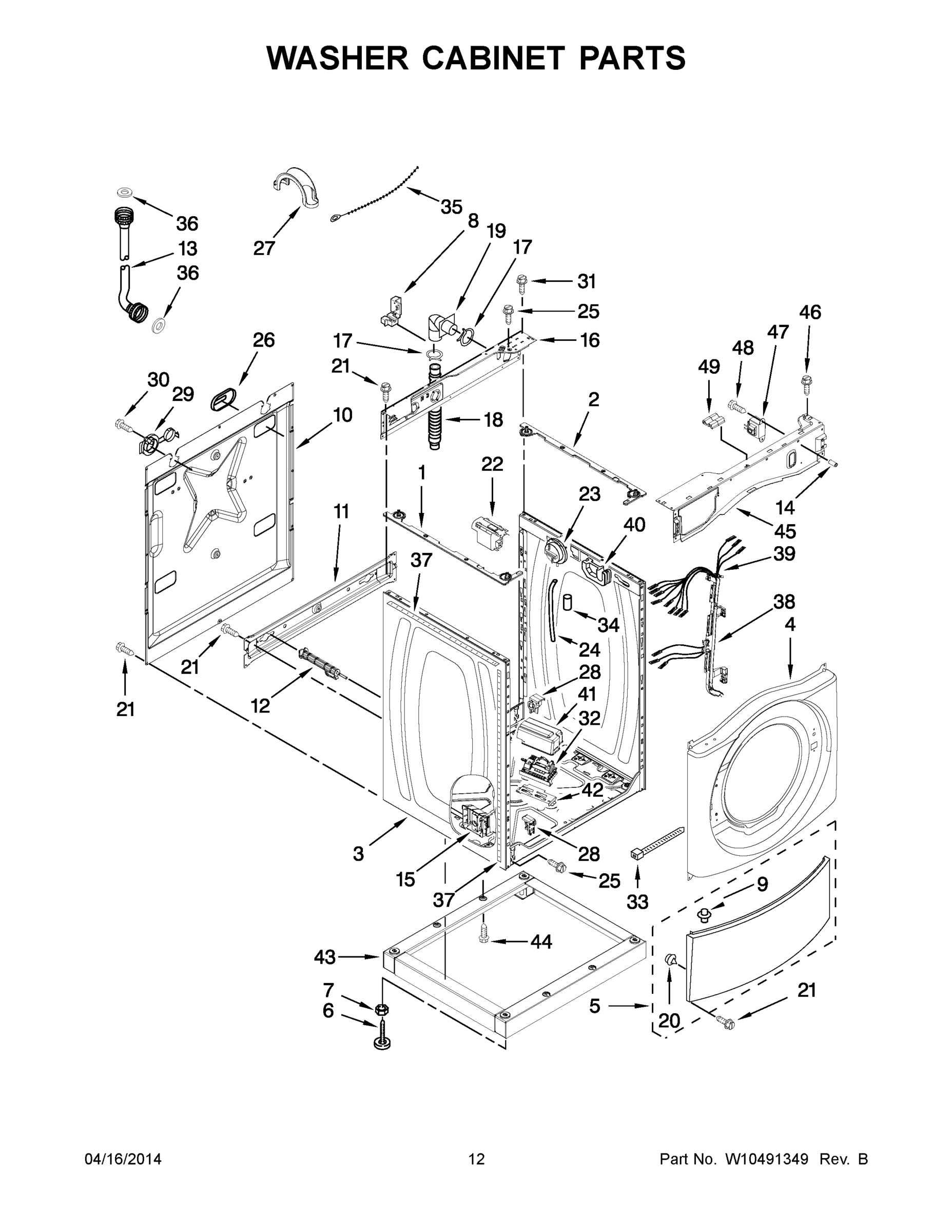 07 - WASHER CABINET PARTS