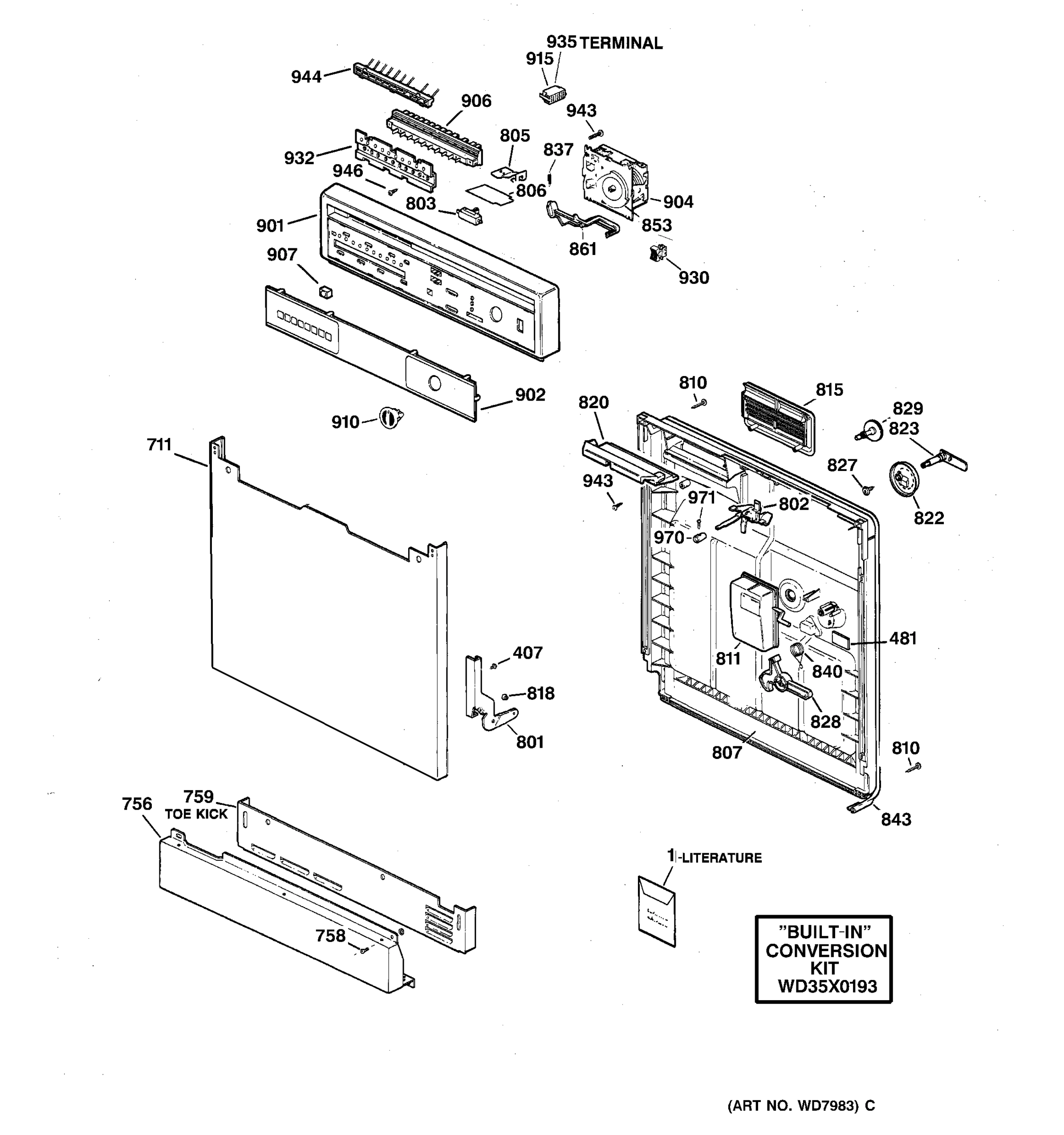 ESCUTCHEON & DOOR ASSEMBLY