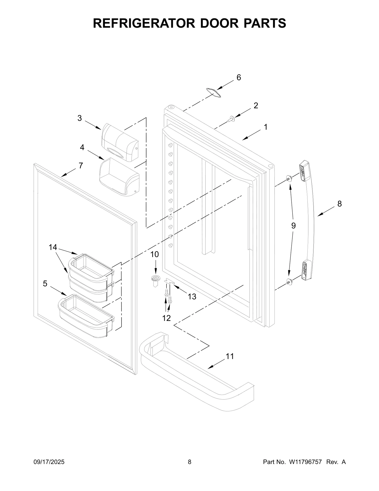 REFRIGERATOR DOOR PARTS