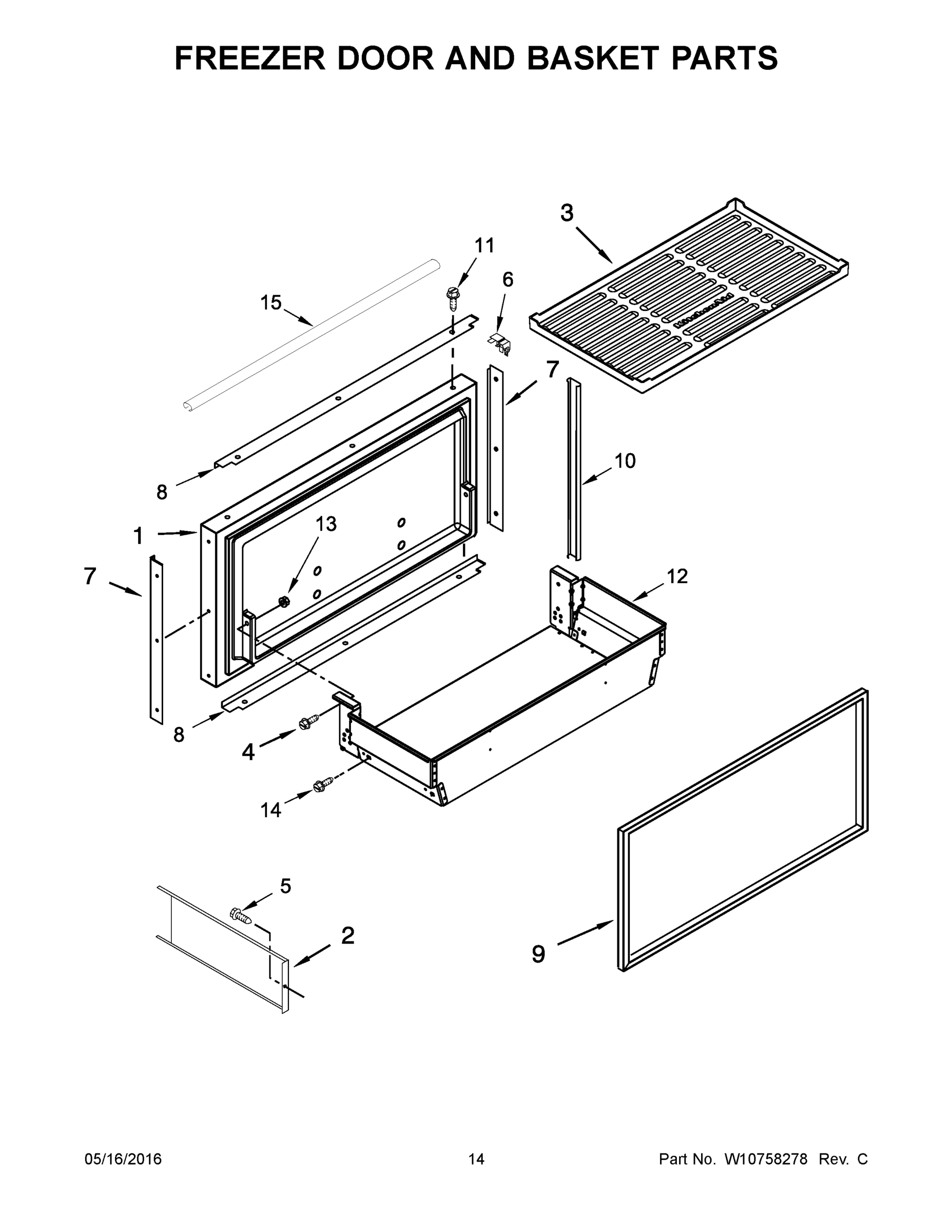 08 - FREEZER DOOR AND BASKET PARTS